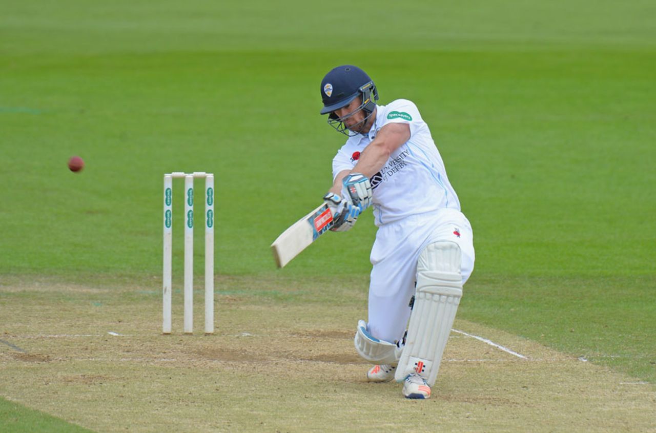 Neil Broom cracked 93, Derbyshire v Worcestershire, County Championship, Division Two, Derby, 3rd day, June 22, 2016