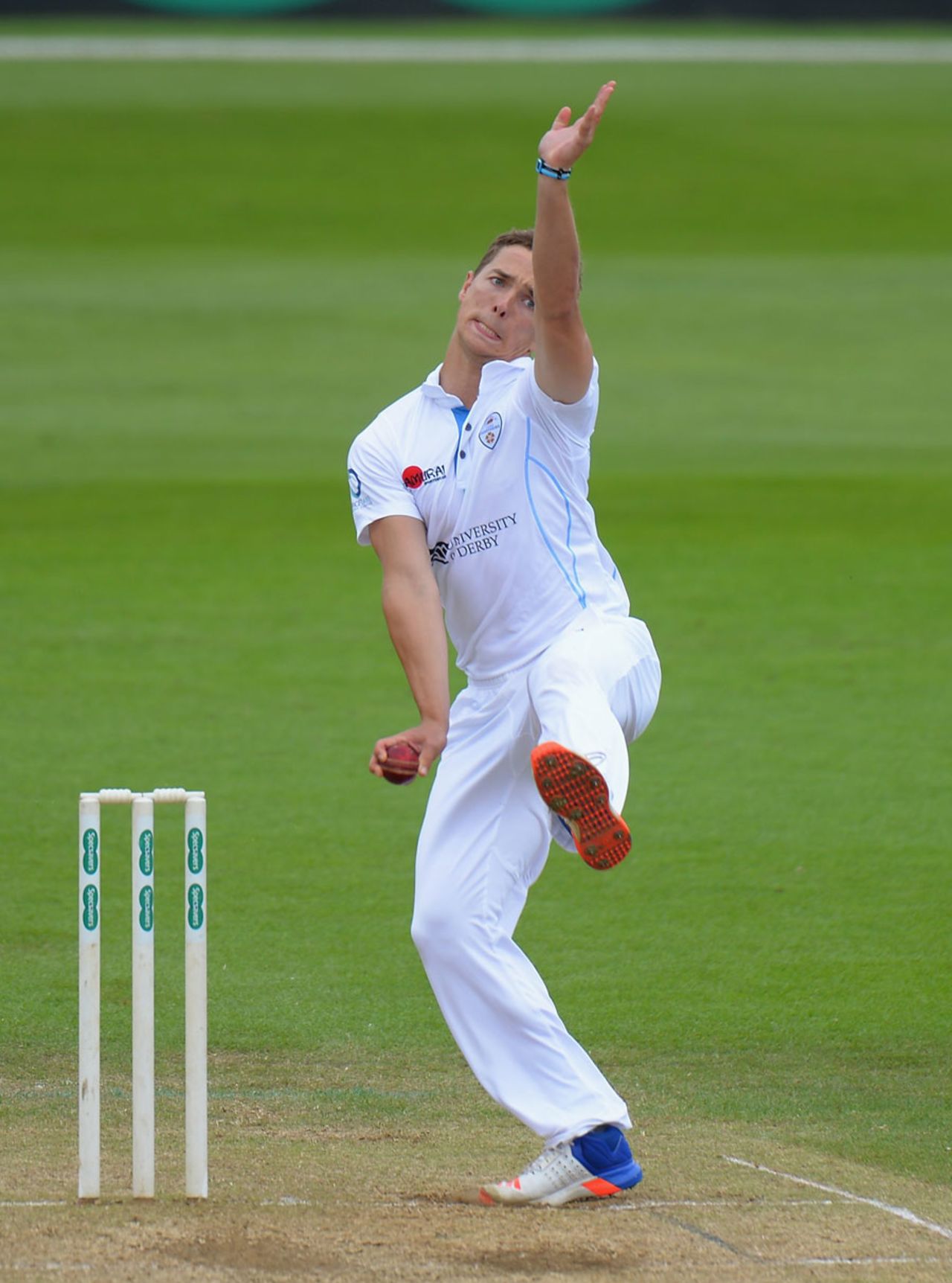Will Davis was making his Championship debut, Derbyshire v Worcestershire, County Championship, Division Two, Derby, 3rd day, June 22, 2016