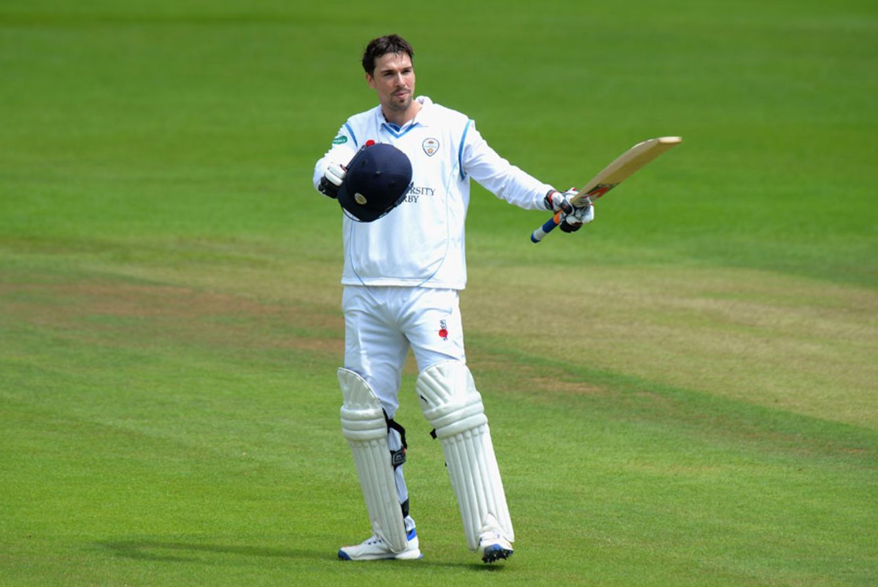 Billy Godleman made his highest first-class score, Derbyshire v Worcestershire, County Championship, Division Two, Derby, 3rd day, June 22, 2016