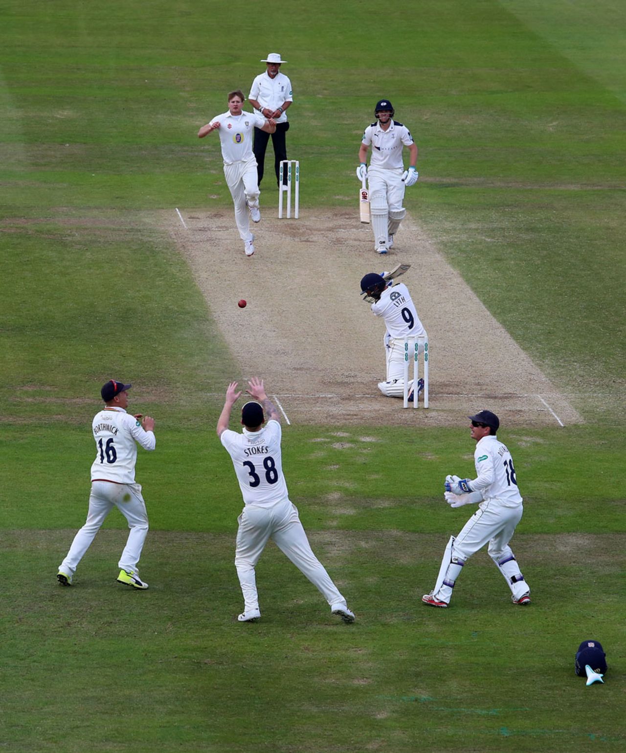 Ben Stokes took the catch to dismiss Adam Lyth, Durham v Yorkshire, County Championship, Division One, Chester-le-Street, 4th day, June 23, 2016