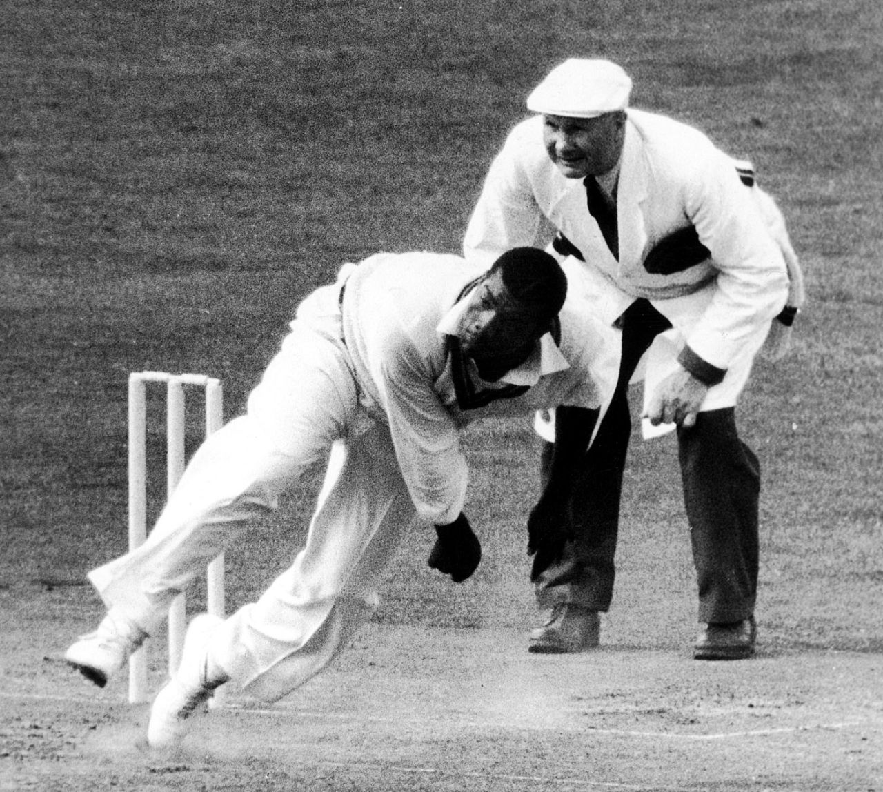 Charlie Griffith bowls, England v West Indies, 4th Test, Headingley, July 26, 1963
