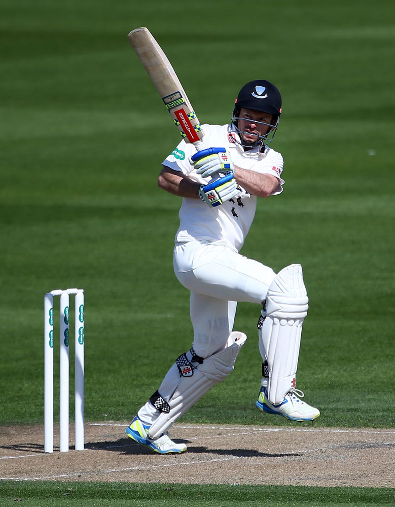 Ed Joyce pulls, Sussex v Essex, County Championship, Division Two, Hove, April 17, 2016