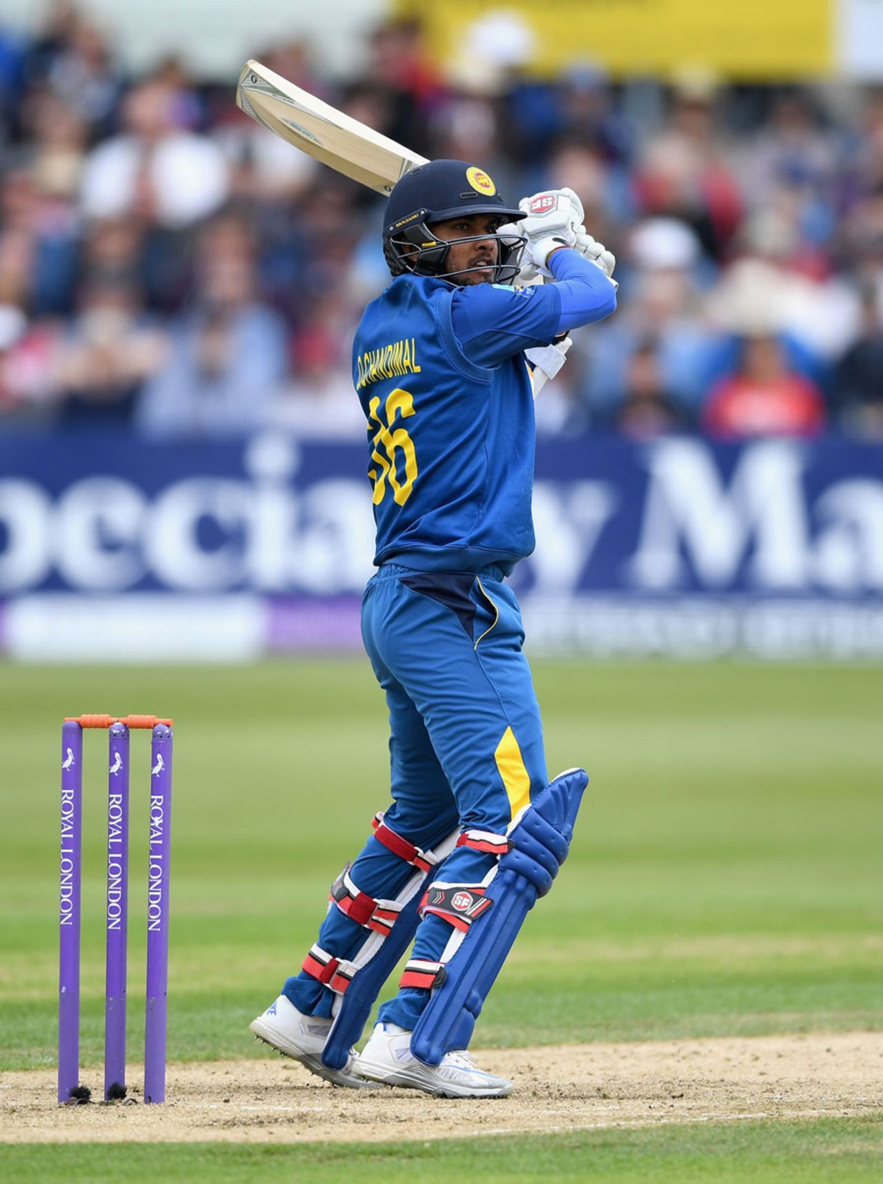 Dinesh Chandimal anchored Sri Lanka in the middle overs, England v Sri Lanka, 3rd ODI, Bristol, June 26, 2016