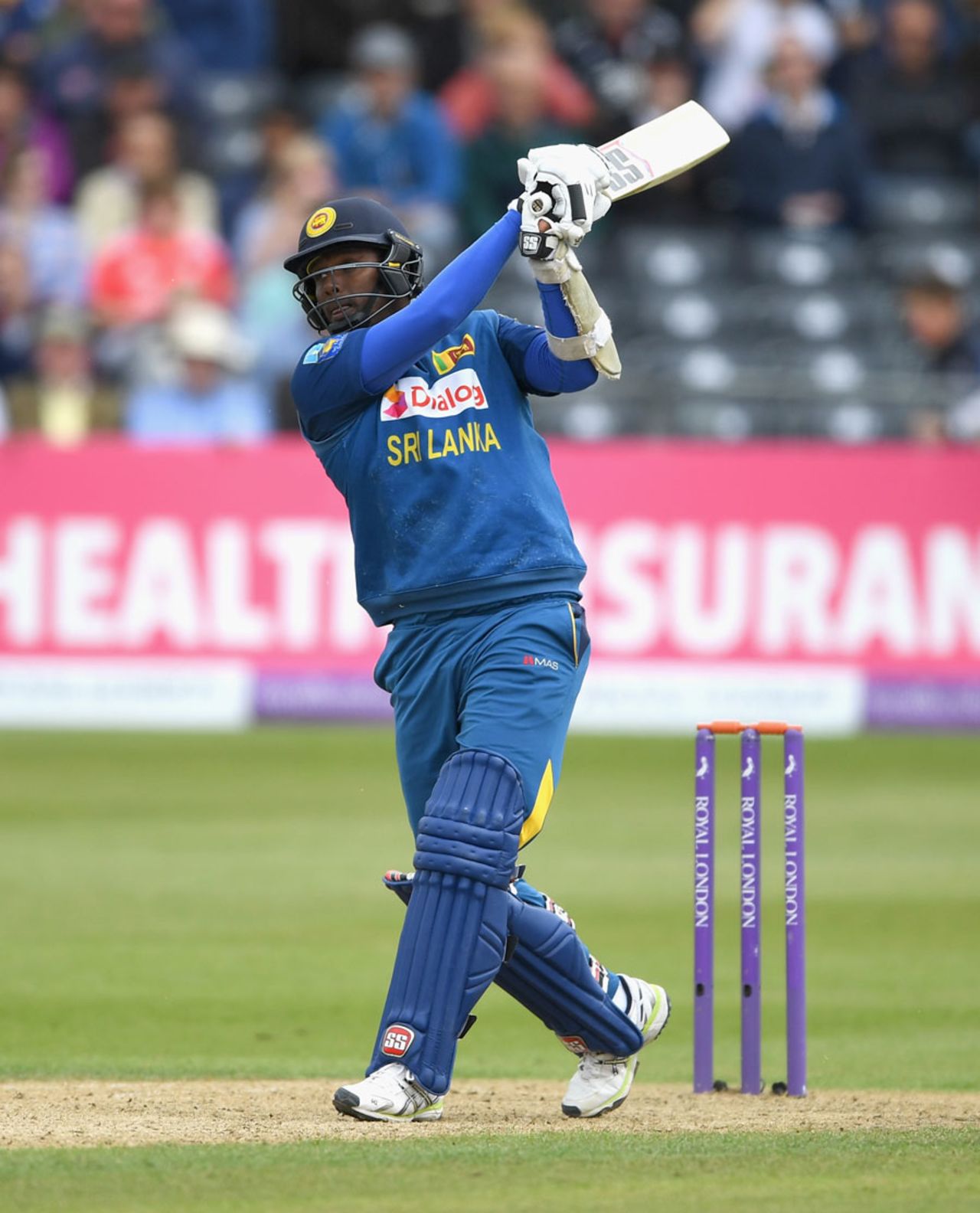 Angelo Mathews drives through the covers, England v Sri Lanka, 3rd ODI, Bristol, June 26, 2016