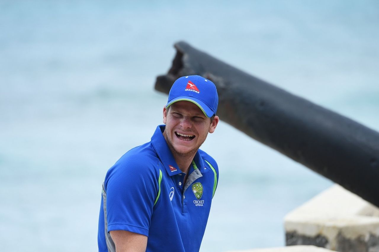 Steven Smith looks relaxed on the eve of the tri-series final, Barbados, June 25, 2016