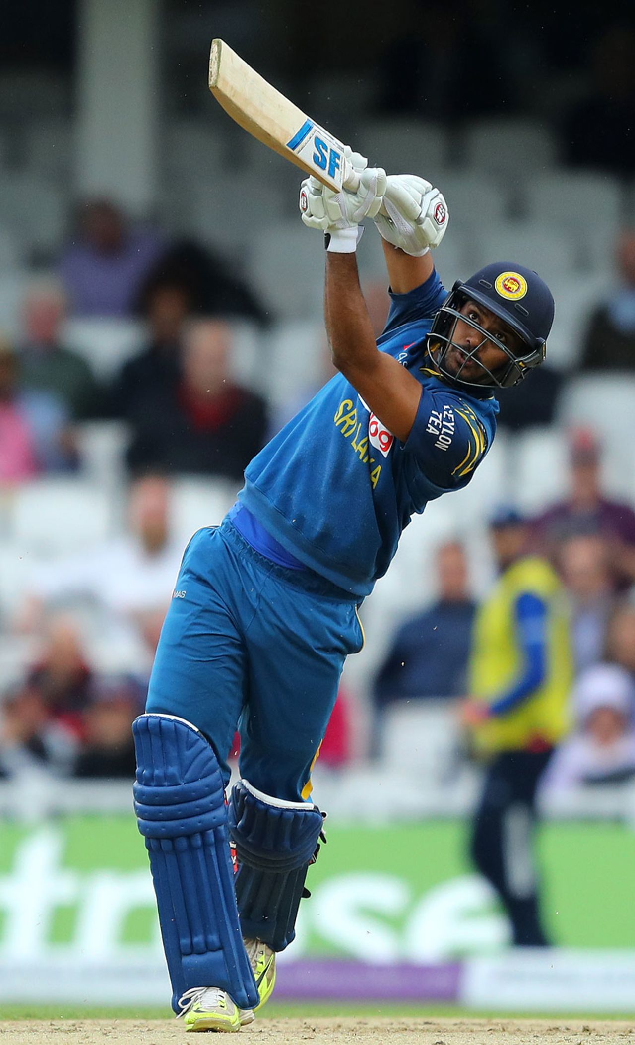 Danushka Gunathilaka lofts down the ground, England v Sri Lanka, 4th ODI, The Oval, June 29, 2016