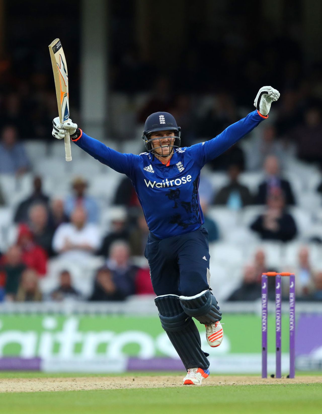 Jason Roy brought up his hundred from 74 balls, England v Sri Lanka, 4th ODI, The Oval, June 29, 2016
