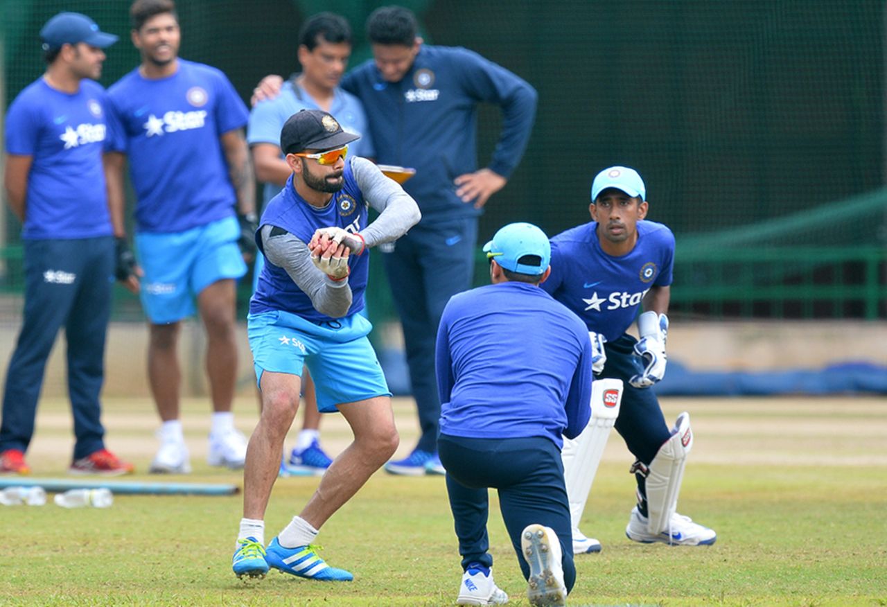 Virat Kohli hones his catching skills, Bangalore, July 1, 2016