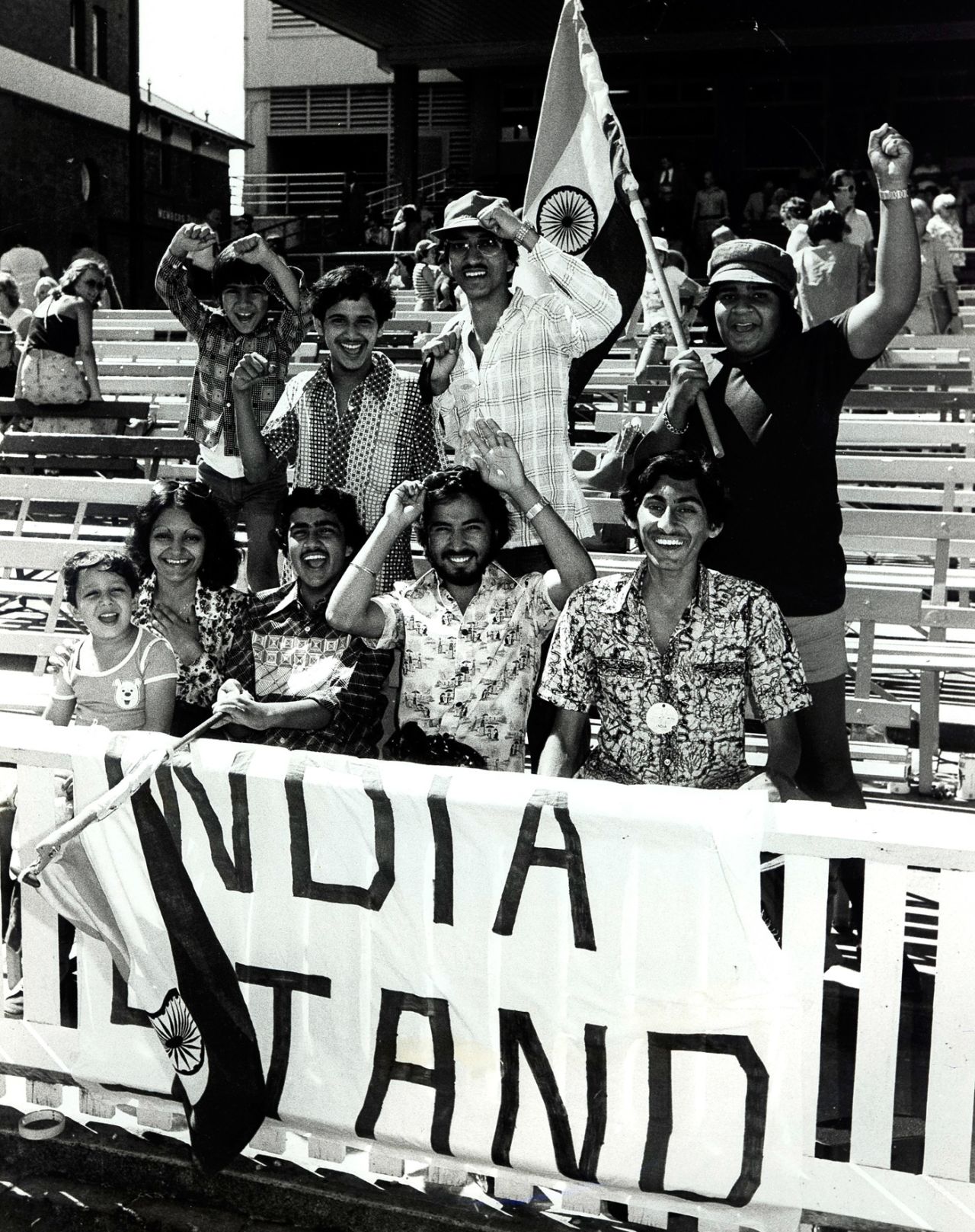India fans enjoy the day out at the SCG, Australia v India, 4th Test, Sydney, 3rd day, January 9, 1978