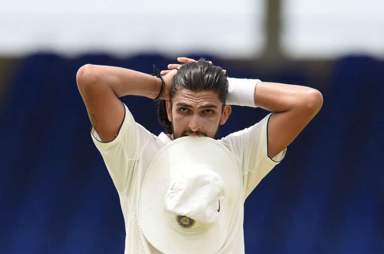 Ishant Sharma looks on , WICB President's XI v Indians, Day 2, St Kitts, July 10, 2016