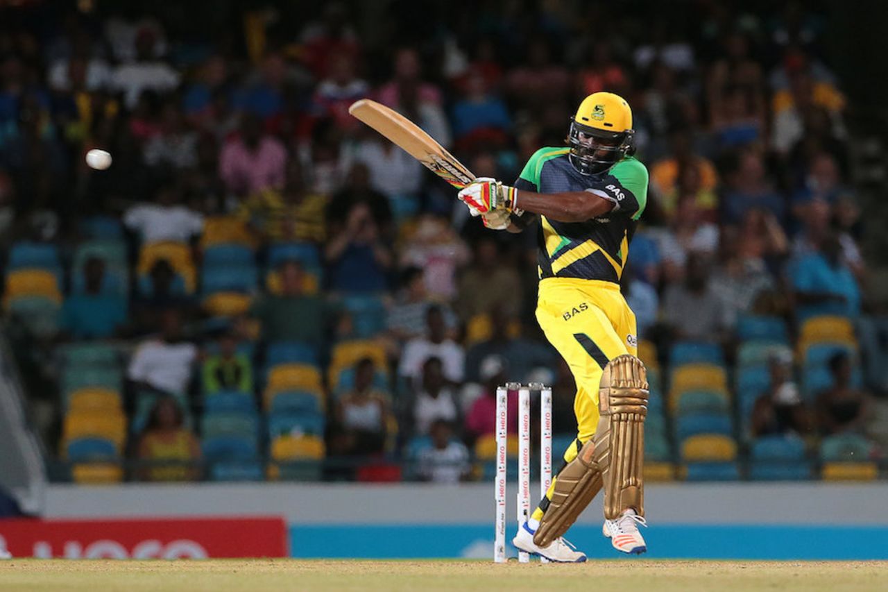 Chris Gayle was in his usual aggressive mode, Barbados Tridents v Jamaica Tallawahs, CPL 2016, Bridgetown, July 11, 2016