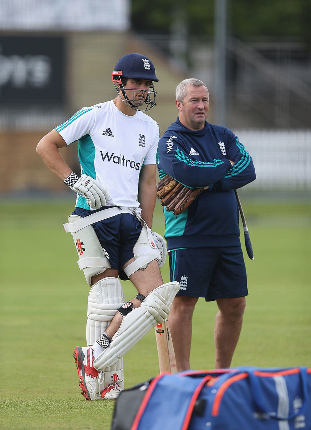 Alastair Cook and Paul Farbrace in the nets at Lord's, England v Pakistan, 1st Investec Test, Lord's, July 13, 2016