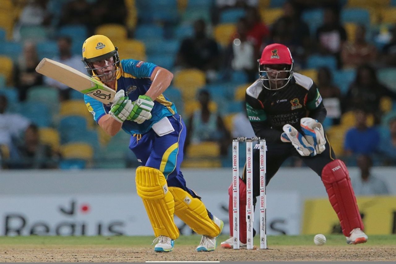AB de Villiers targets the leg side, Barbados Tridents v St Kitts and Nevis Patriots, CPL 2016, Barbados, July 13, 2016
