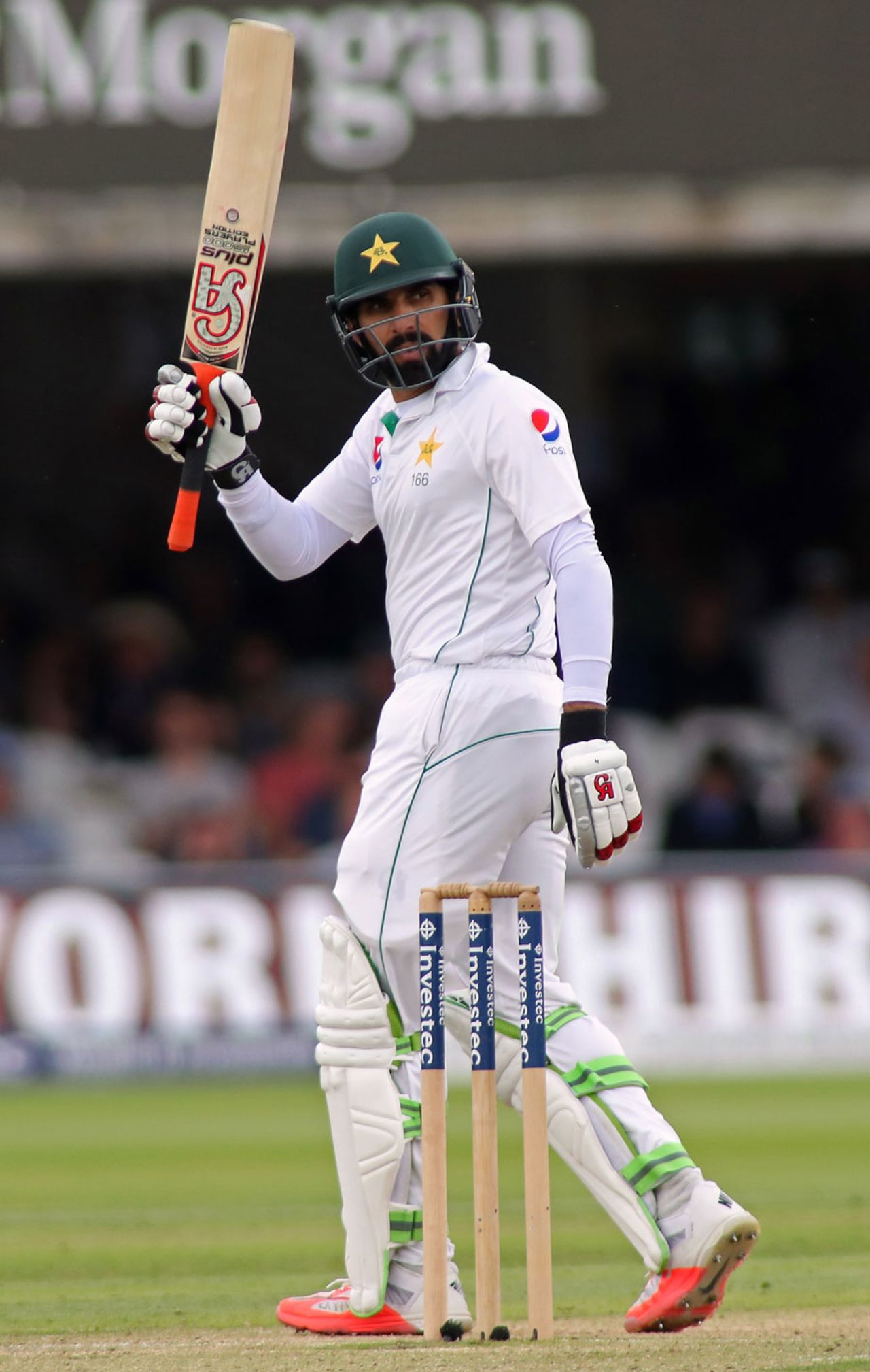 Misbah-ul-Haq reached a half-century, England v Pakistan, 1st Investec Test, Lord's, 1st day, July 14, 2016