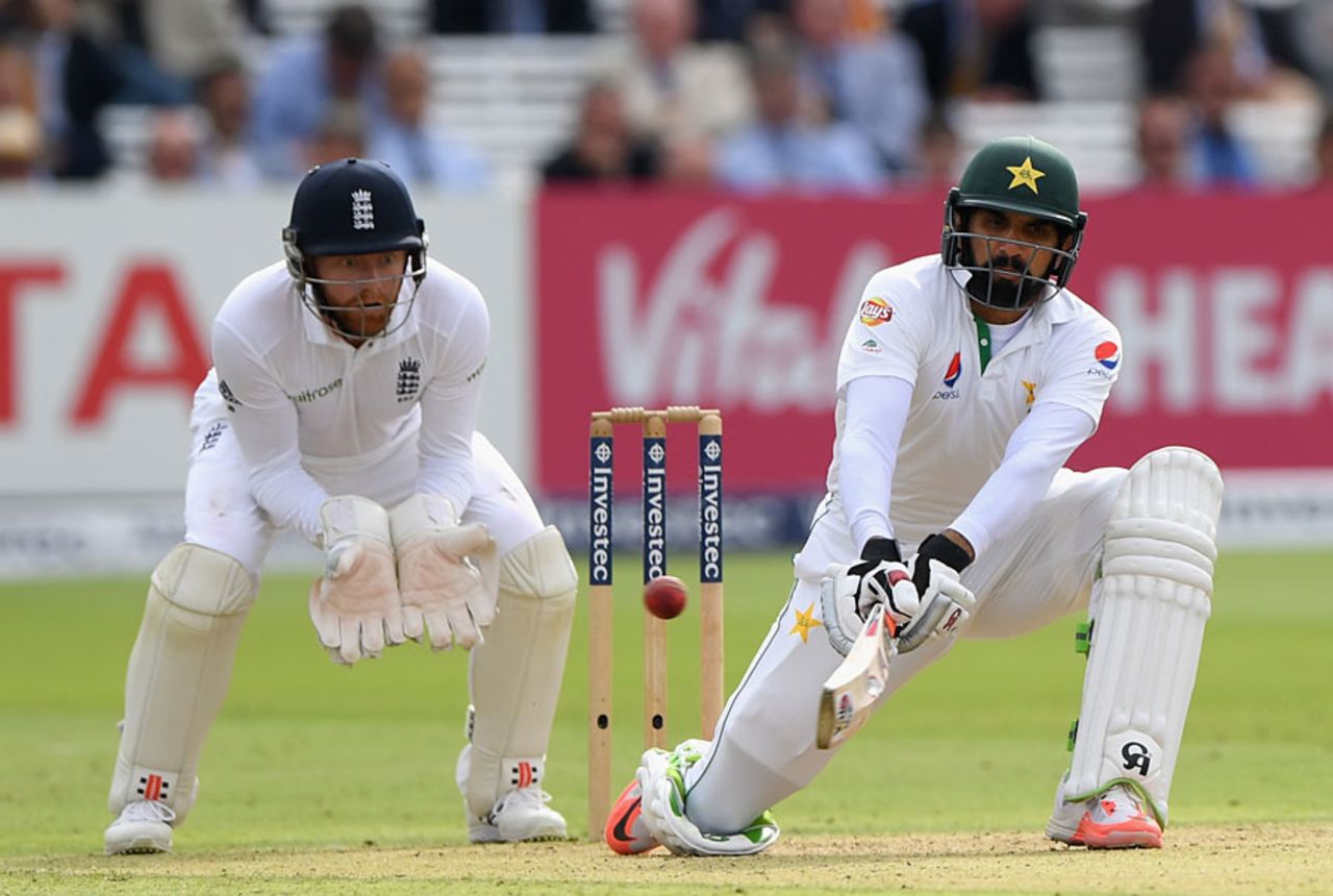 Misbah-ul-Haq's sweeps toyed with Moeen Ali, England v Pakistan, 1st Investec Test, Lord's, 1st day, July 14, 2016