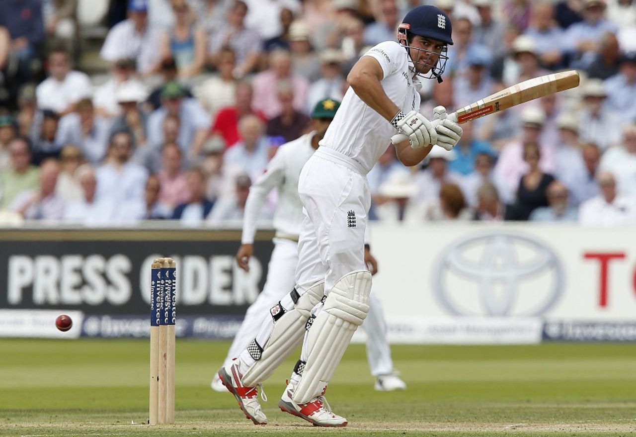 Alastair Cook brought up his half-century off 60 balls, England v Pakistan, 1st Investec Test, Lord's, 2nd day, July 15, 2016