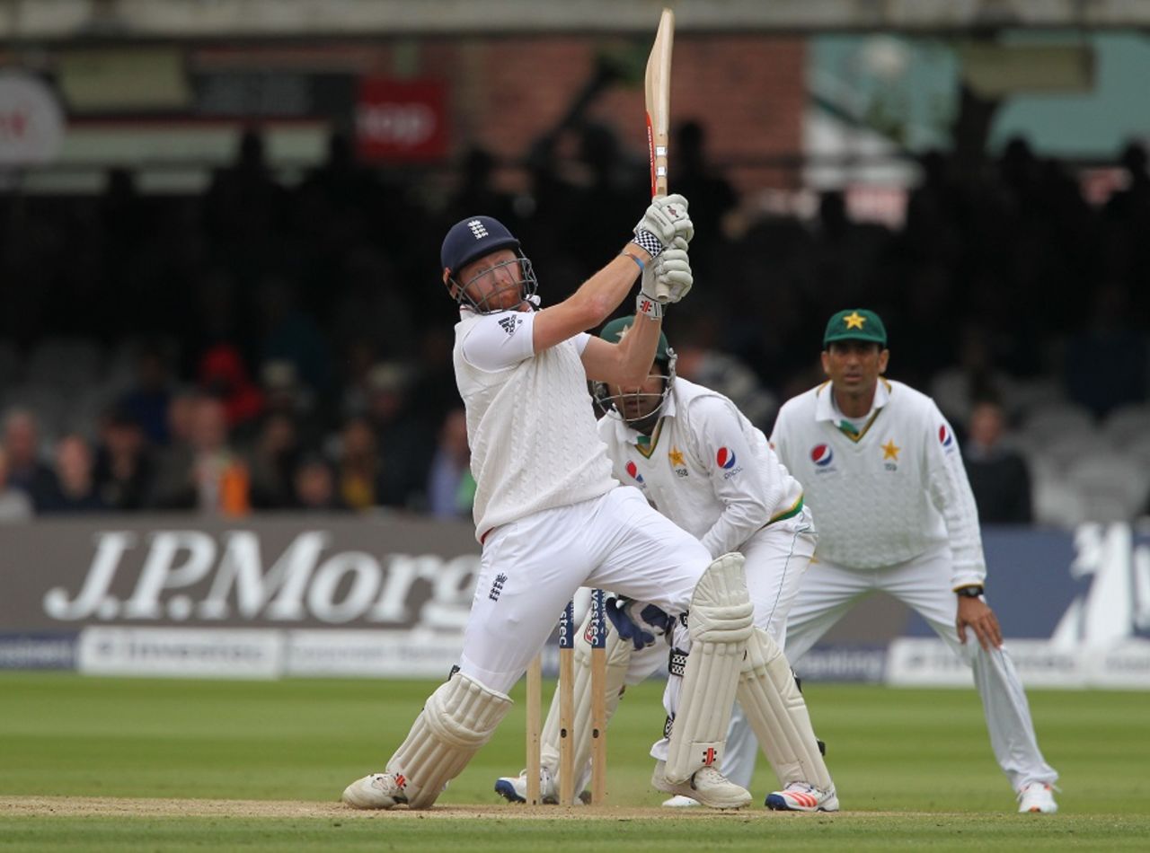 Jonny Bairstow heaves one to the leg side, England v Pakistan, 1st Investec Test, Lord's, 2nd day, July 15, 2016 