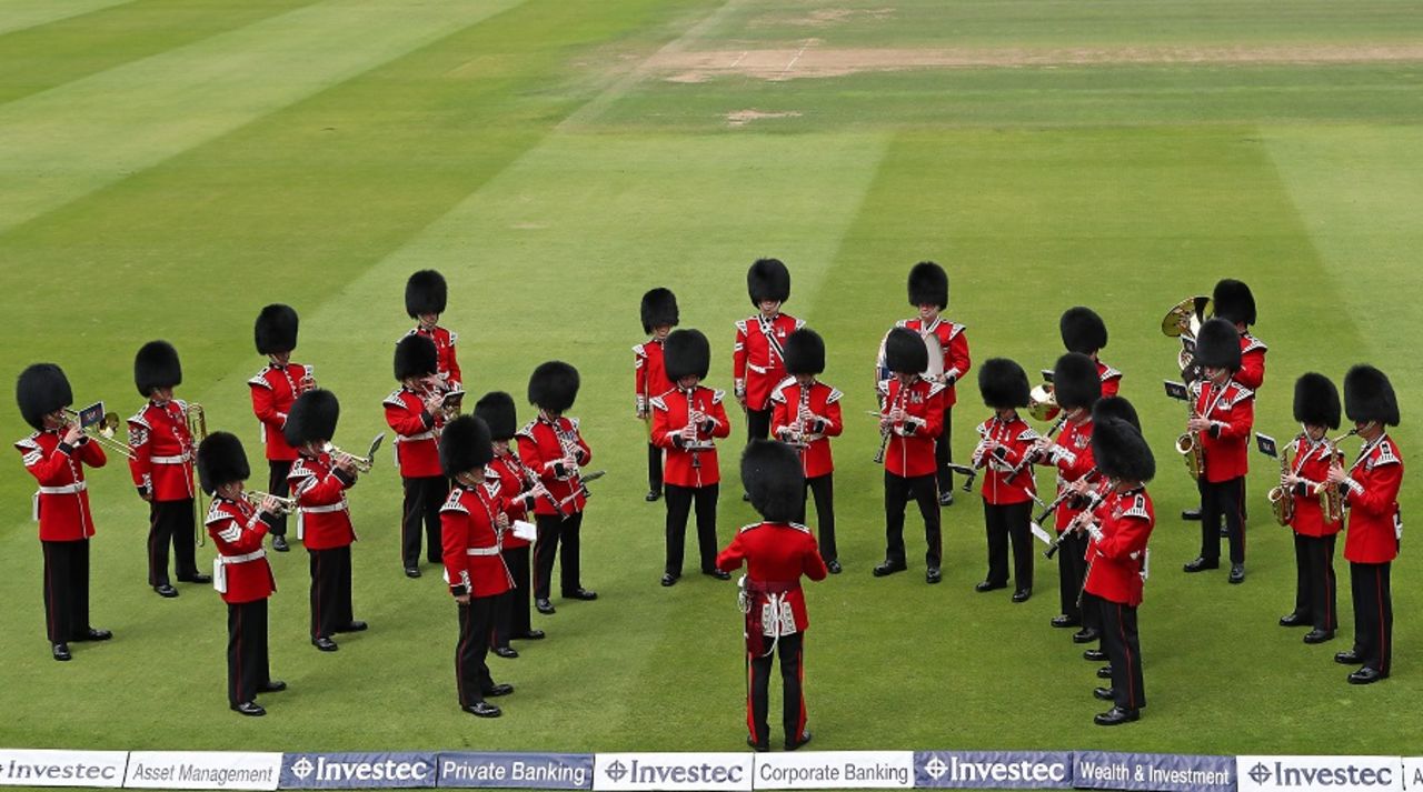 The band of the Honorable Artillery Company performs at Lord's, England v Pakistan, 1st Investec Test, Lord's, 3rd day, July 16, 2016