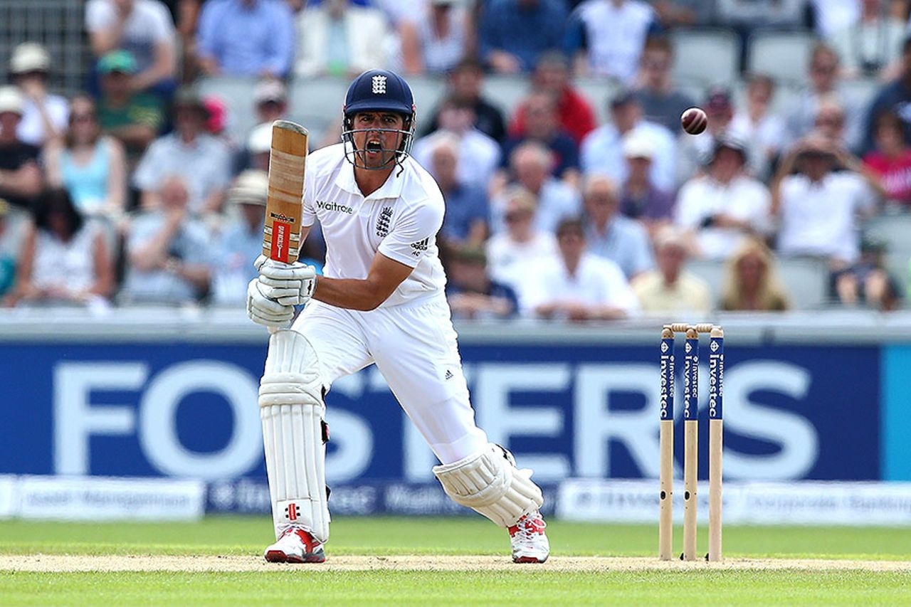 Alastair Cook started positively against the new ball, England v Pakistan, 2nd Investec Test, Old Trafford, 1st day, July 22, 2016