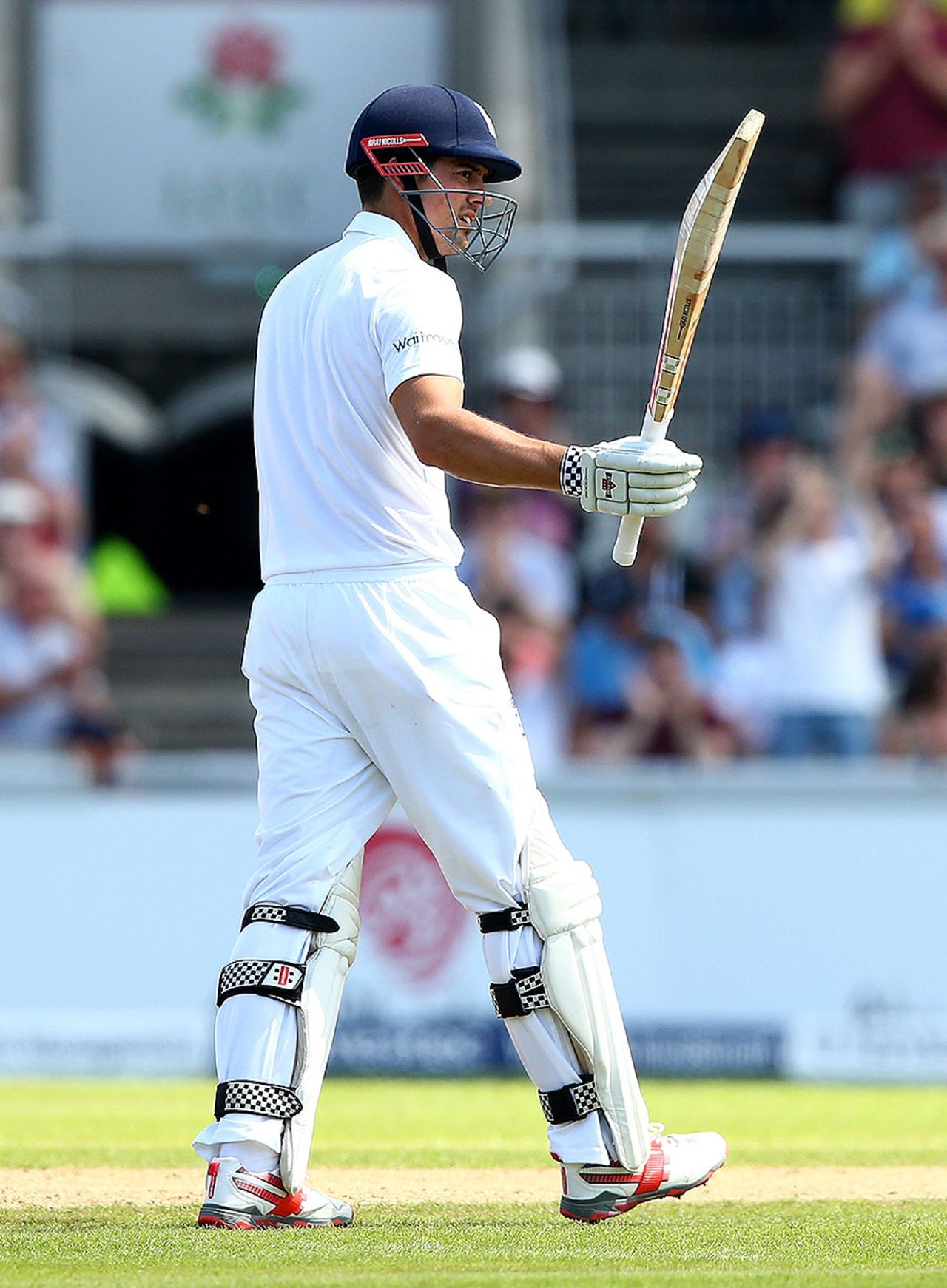 Alastair Cook reached his fifty from 90 balls, England v Pakistan, 2nd Investec Test, Old Trafford, 1st day, July 22, 2016