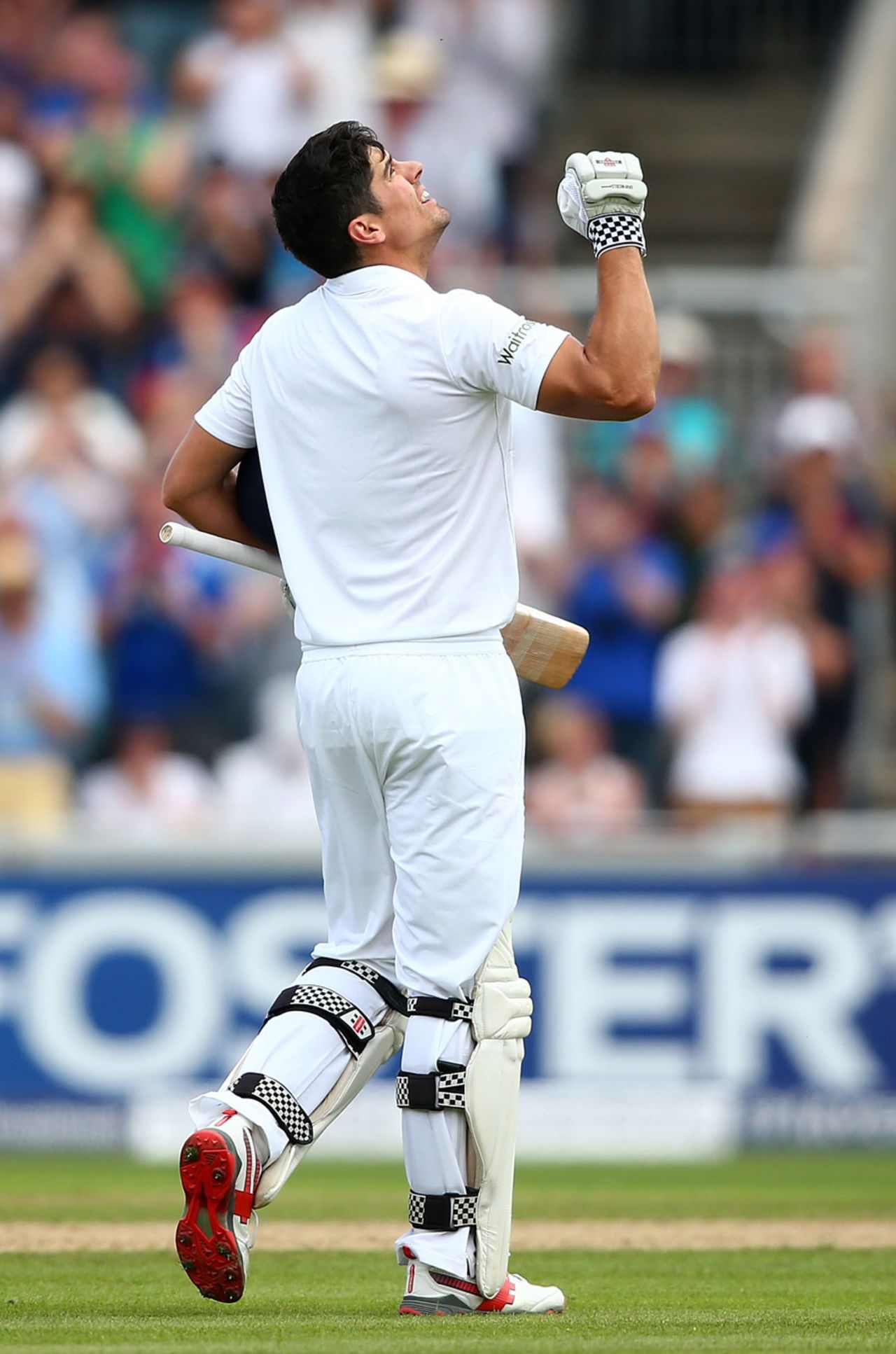 Alastair Cook raised three figures during the afternoon, England v Pakistan, 2nd Investec Test, Old Trafford, 1st day, July 22, 2016