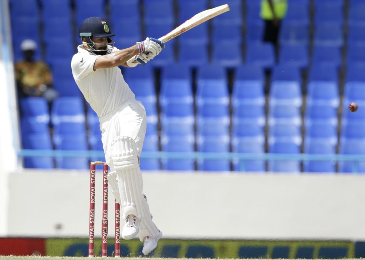 Virat Kohli began briskly on the second morning, West Indies v India, 1st Test, Antigua, 2nd day, July 22, 2016