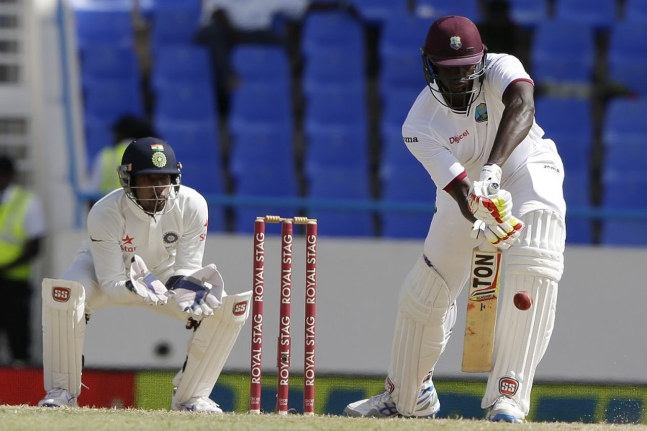 Jason Holder briefly resisted the Indian attack, West Indies v India, 1st Test, Antigua, 3rd day, July 23, 2016