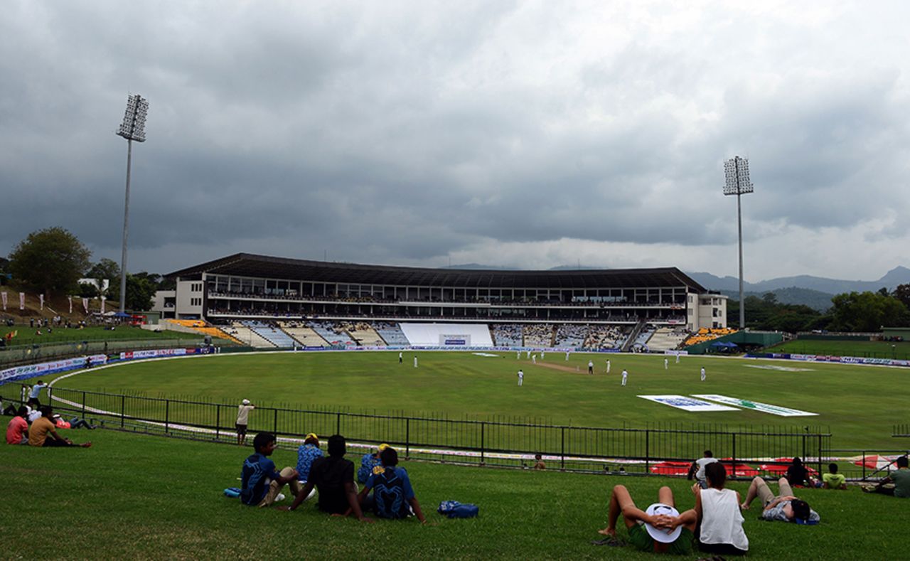 Clouds roll in over the Pallekele International Stadium, Sri Lanka v Australia, 1st Test, Pallekele, 1st day, July 26, 2016