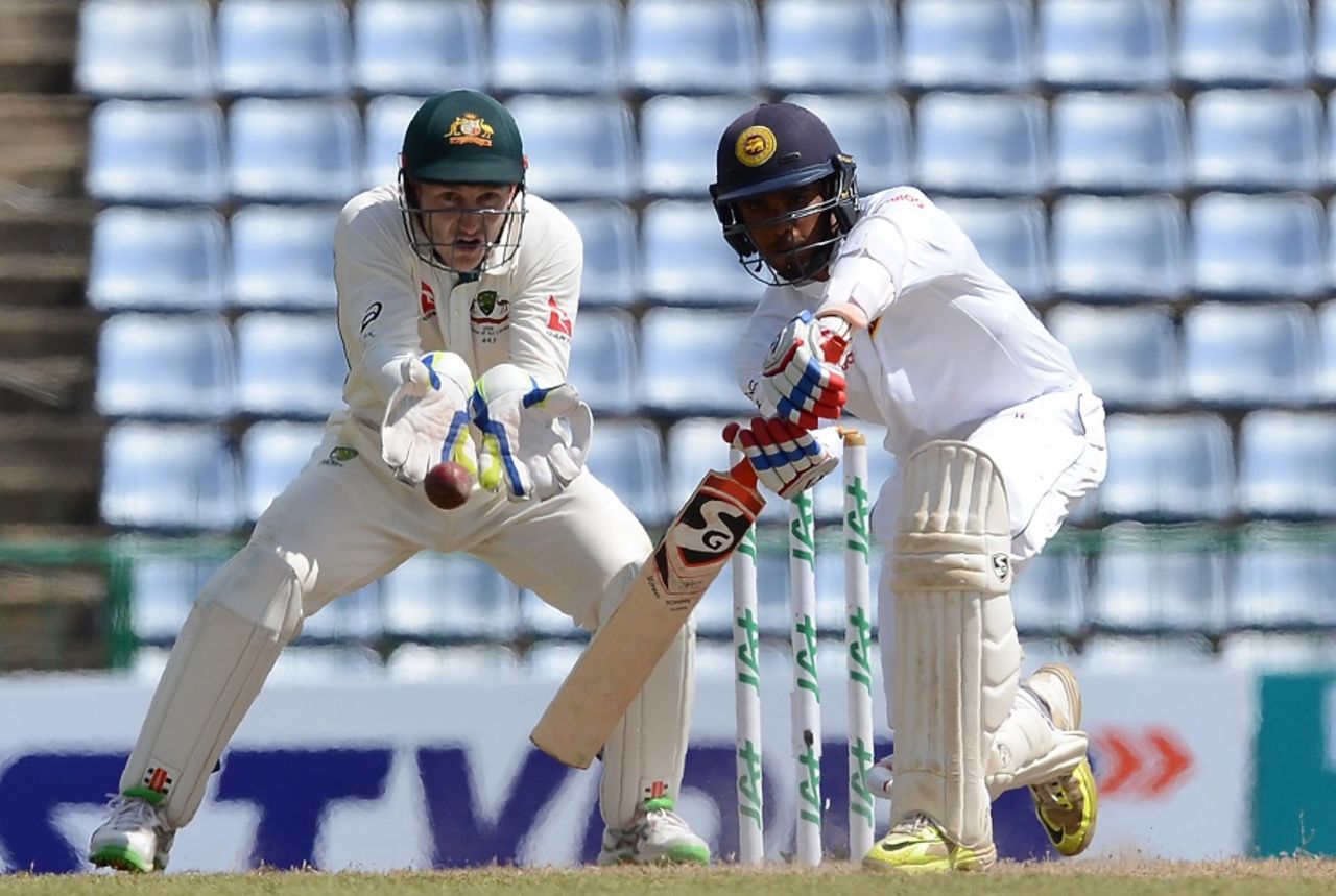 Dhananjaya de Silva scored 36, Sri Lanka v Australia, 1st Test, Pallekele, 3rd day, July 28, 2016