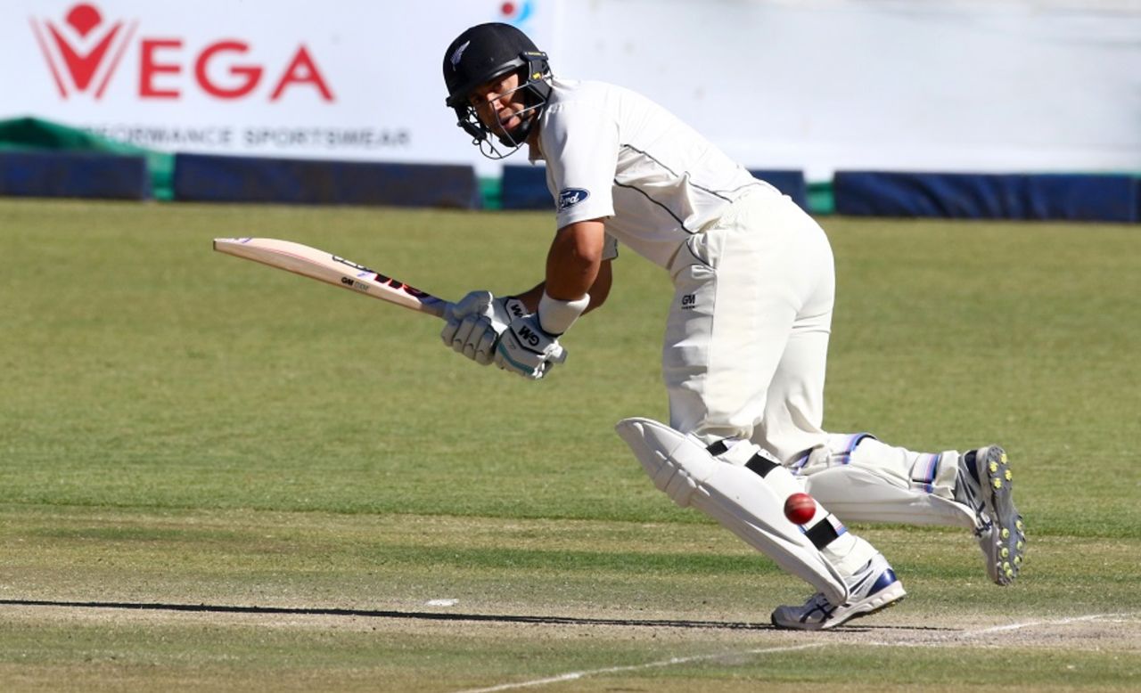 Ross Taylor clips one to the on side, Zimbabwe v New Zealand, 1st Test, Bulawayo, 3rd day, July 30, 2016