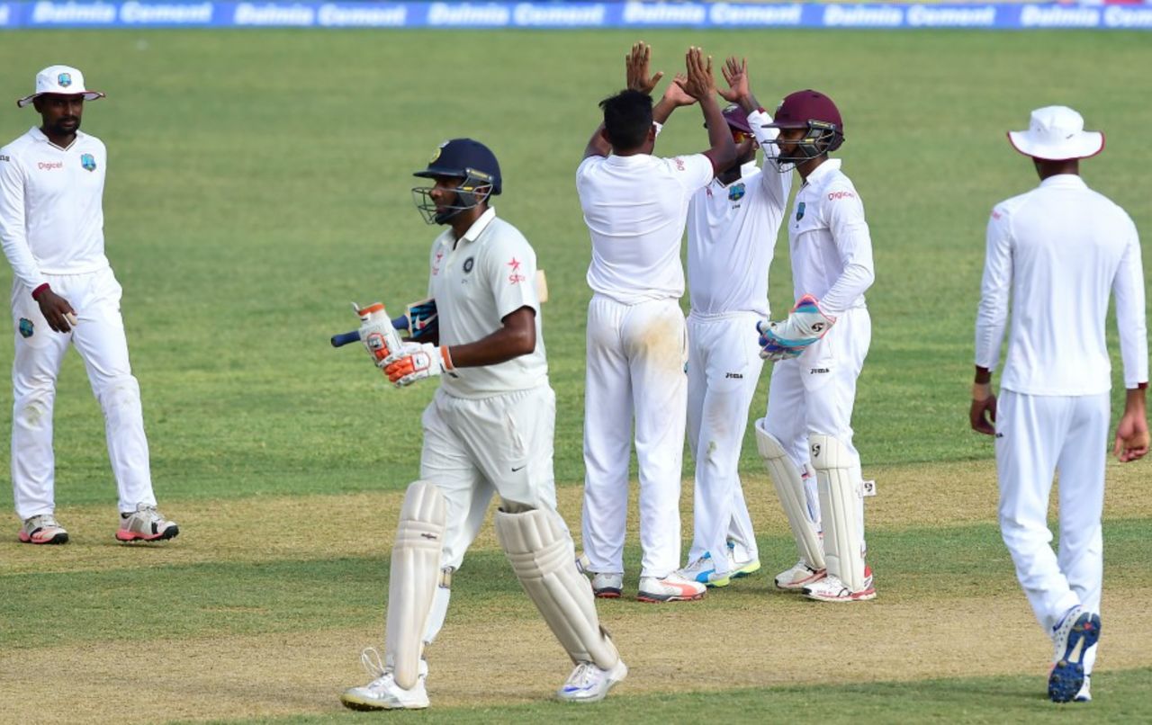 R Ashwin was trapped lbw by Devendra Bishoo, West Indies v India, 2nd Test, Kingston, 2nd day, July 31, 2016