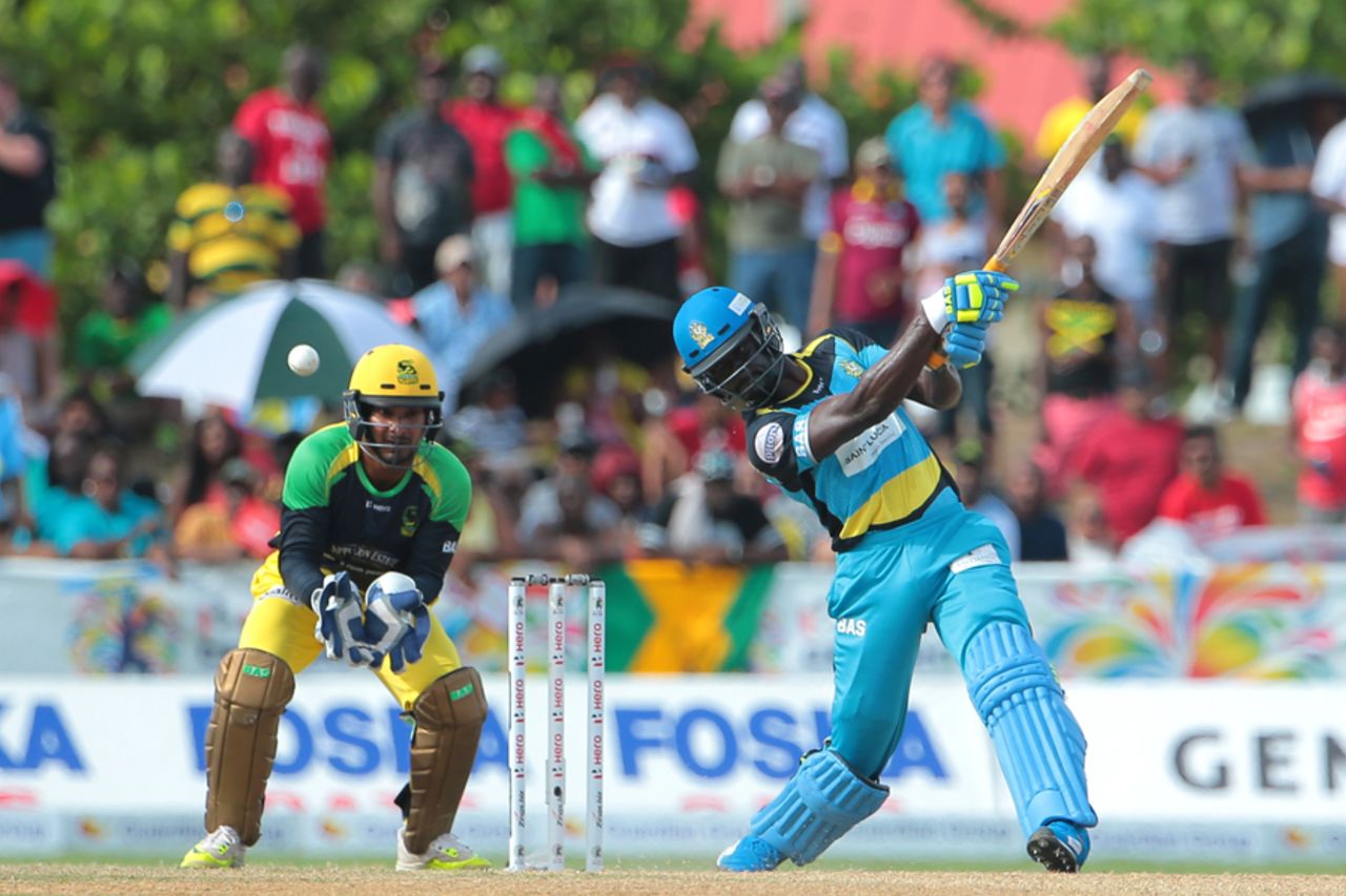 Andre Fletcher opts for power over finesse, Jamaica Tallawahs v St Lucia Zouks, CPL 2016, Lauderhill, July 31, 2016