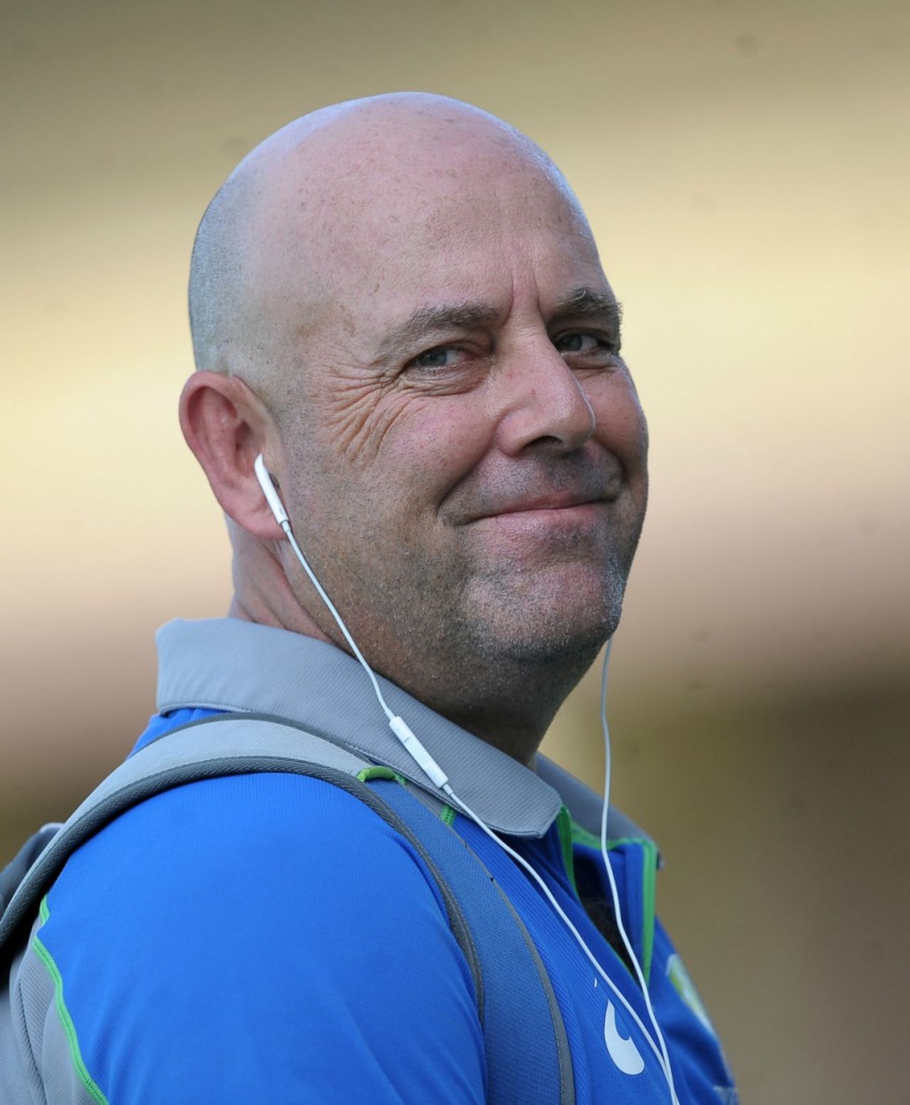 Darren Lehmann is all smiles during Australia's practice session, Galle, August 2, 2016