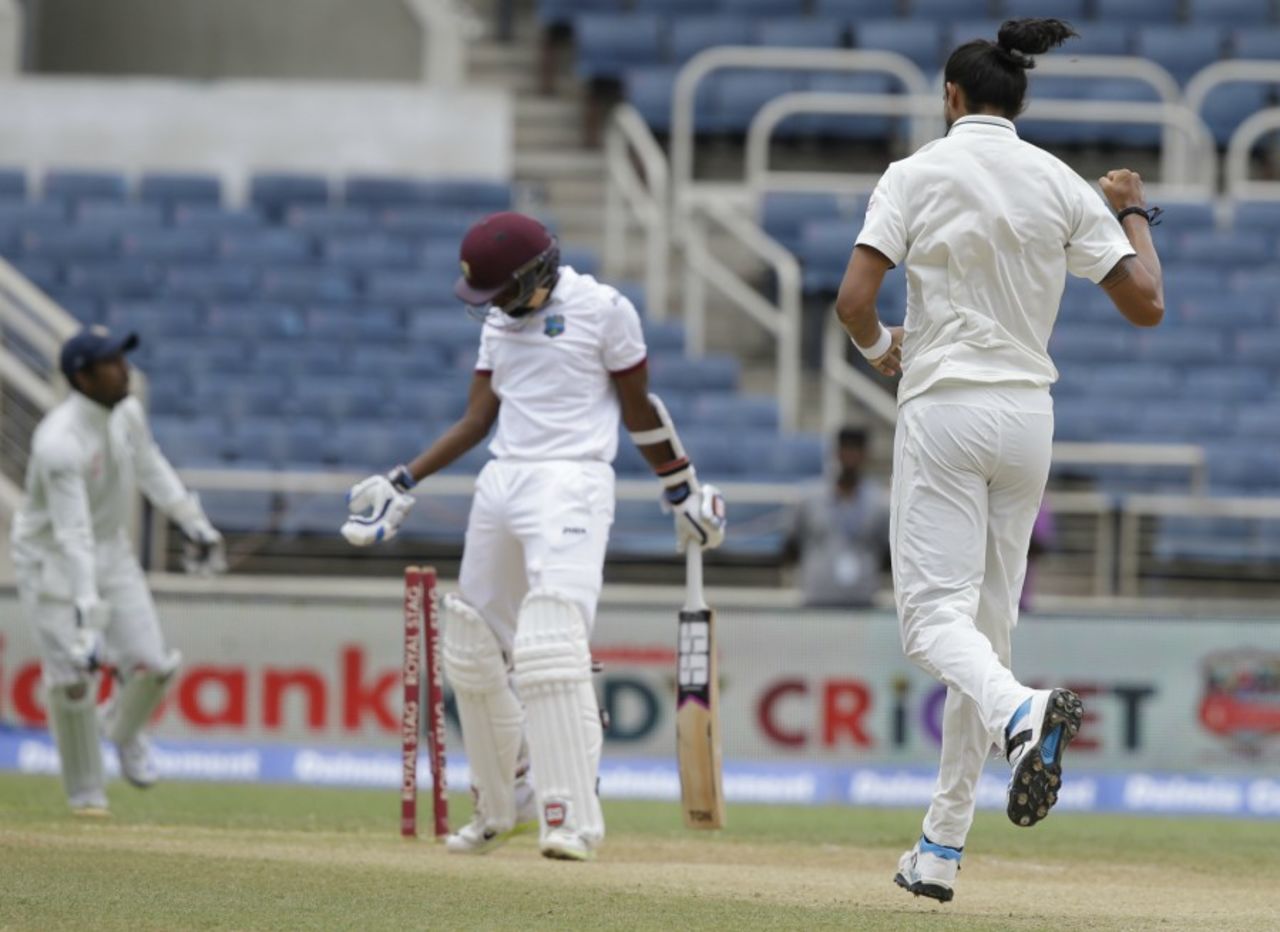 Ishant Sharma removed Rajendra Chandrika before rain interrupted play, West Indies v India, 2nd Test, Kingston, 4th day, August 2, 2016