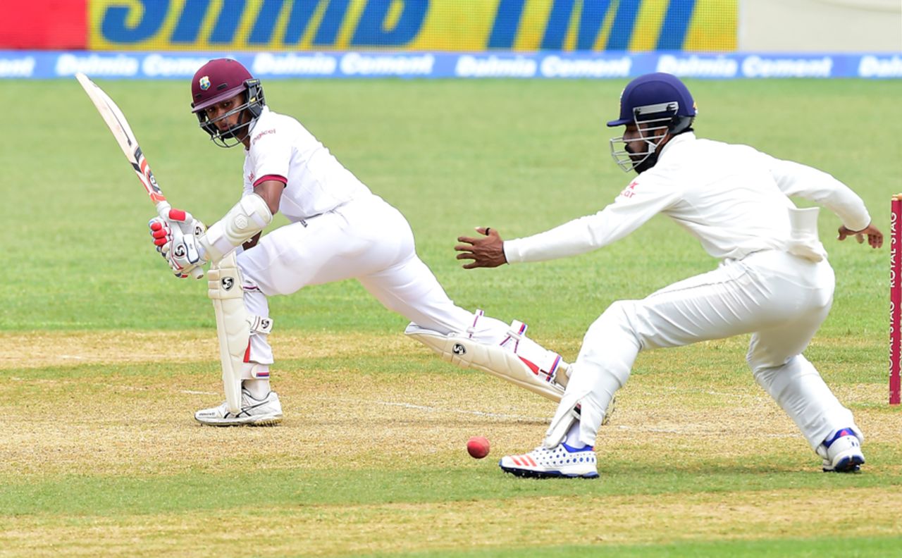 Shane Dowrich tucks one past KL Rahul at short leg, West Indies v India, 2nd Test, Kingston, 5th day, August 3, 2016