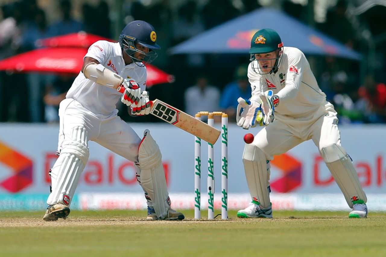 Kusal Perera cuts fine, Sri Lanka v Australia, 2nd Test, Galle, 1st day, August 4, 2016