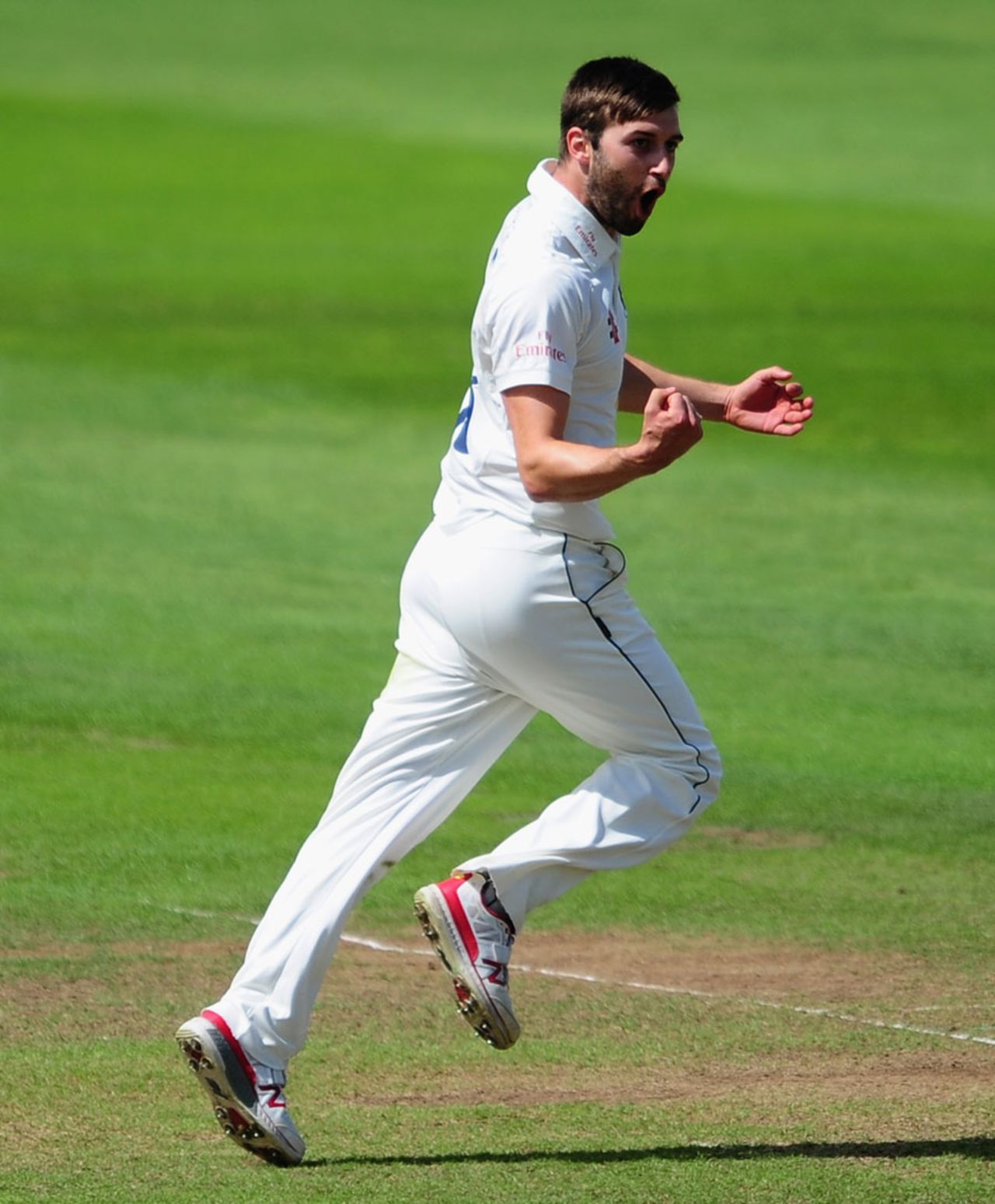 Mark Wood picked up three wickets in his spell, Somerset v Durham, County Championship, Division One, Taunton, 1st day, August 4, 2016