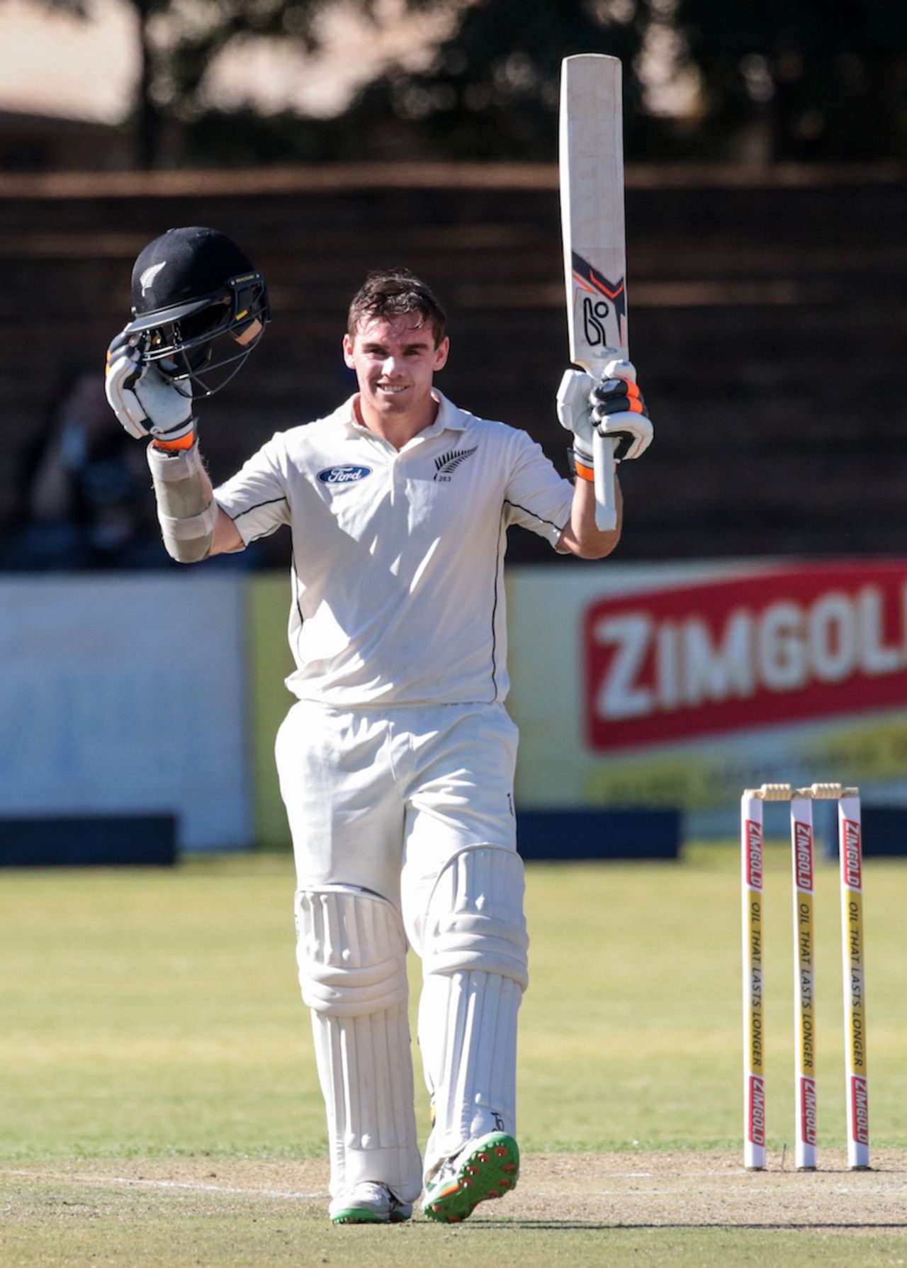 Tom Latham brought up his century after tea, Zimbabwe v New Zealand, 2nd Test, Bulawayo, 1st day, August 6, 2016