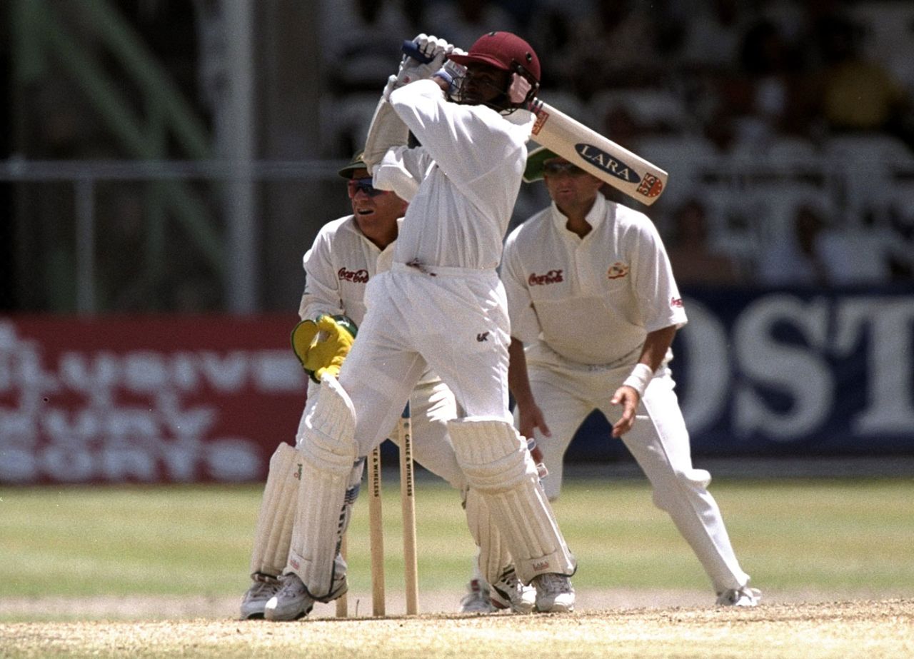 Brian Lara pulls, West Indies v Australia, 3rd Test, Barbados, 5th day, March 30, 1999