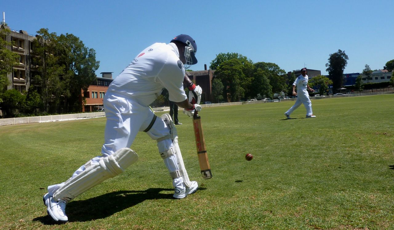 Tyler Logan from the touring US Homies and the Popz side warms up for a game at the University of Sydney, February 1, 2011