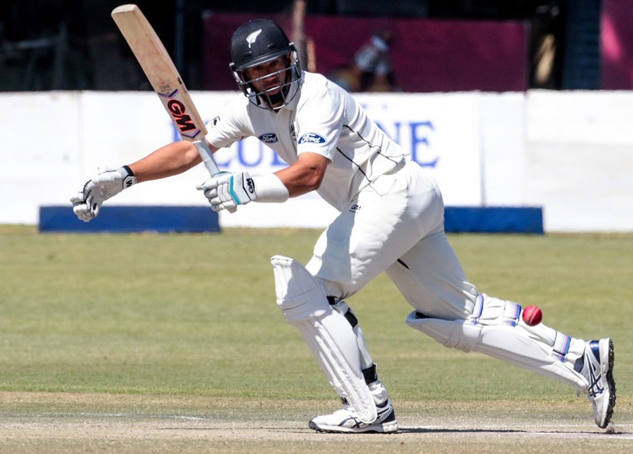 Ross Taylor fends one off to the on side, Zimbabwe v New Zealand, 2nd Test, Bulawayo, 4th day, August 9, 2016