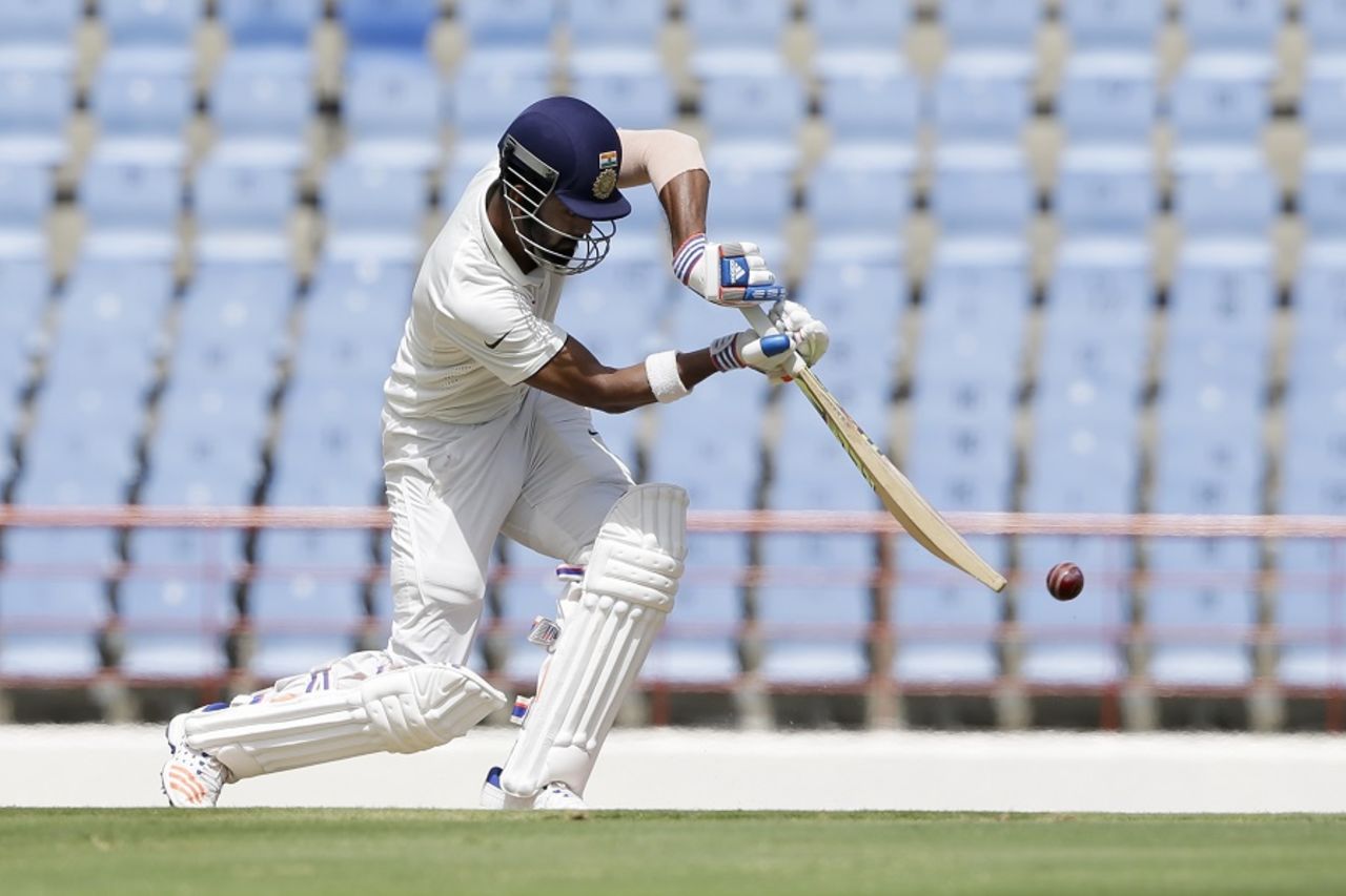 KL Rahul drives the ball, West Indies v India, 3rd Test, Gros Islet, 1st day, August 9, 2016