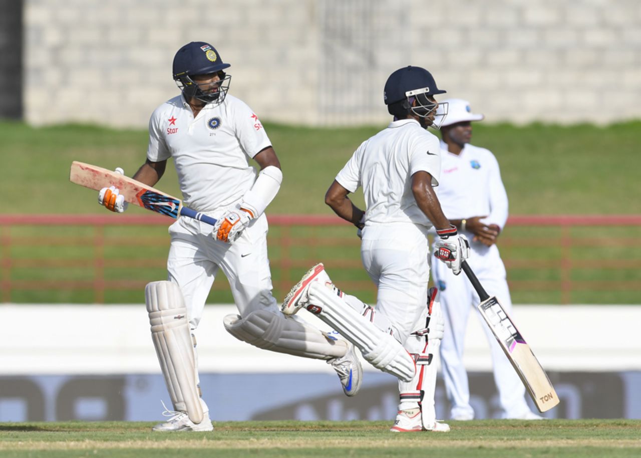 R Ashwin and Wriddhiman Saha shared an unbeaten 108-run stand to rescue India on the first day, West Indies v India, 3rd Test, Gros Islet, 1st day, August 9, 2016