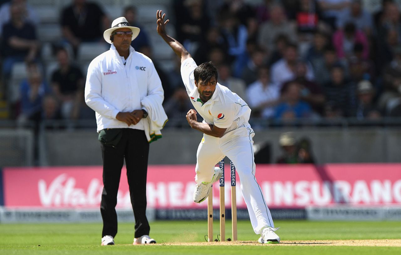 Rahat Ali bowls, England v Pakistan, 3rd Test, Edgbaston, 1st day, August 3, 2016