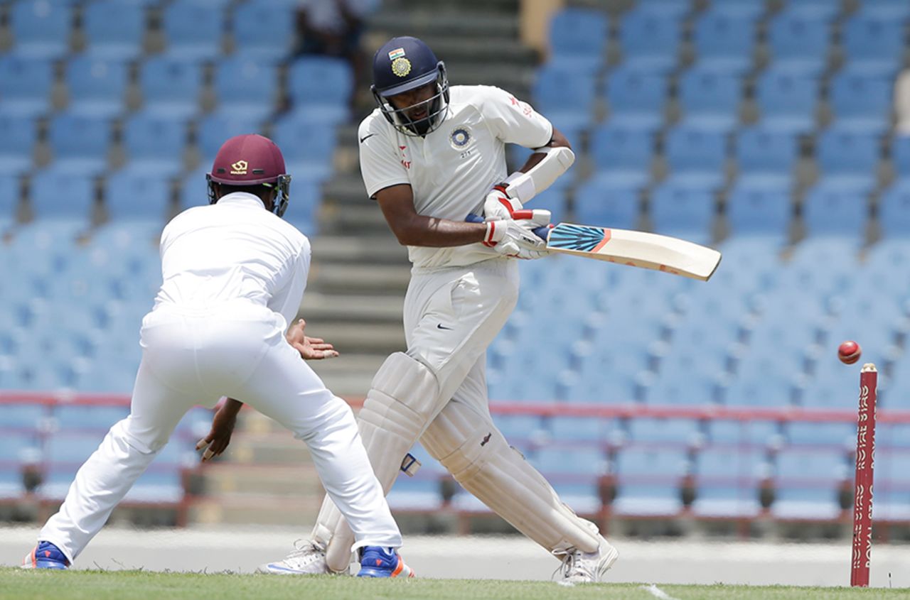 R Ashwin plays the ball off his hips, West Indies v India, 3rd Test, Gros Islet, 2nd day, August 10, 2016