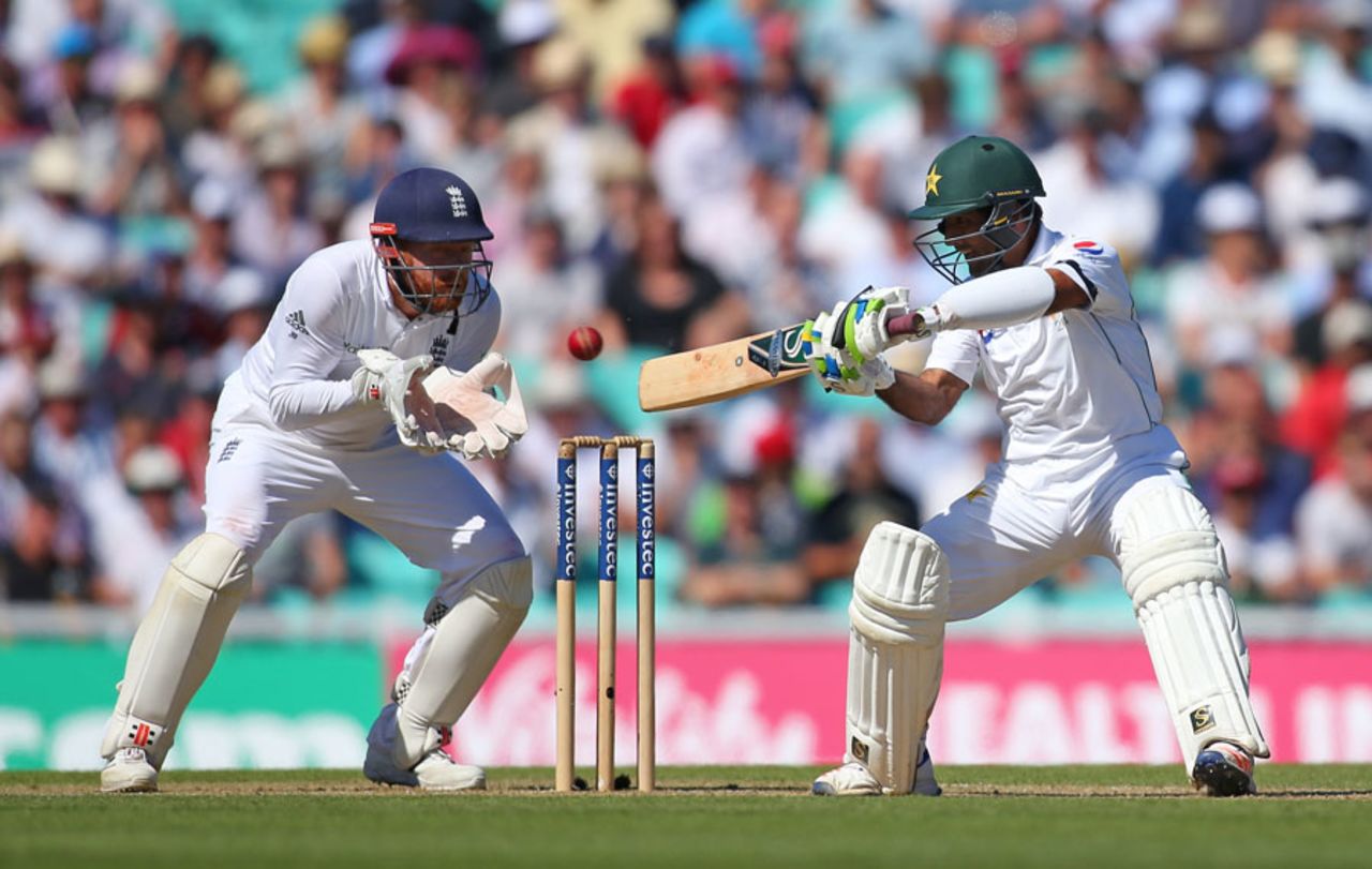 Asad Shafiq cuts during a composed knock, England v Pakistan, 4th Test, The Oval, 2nd day, August 12, 2016