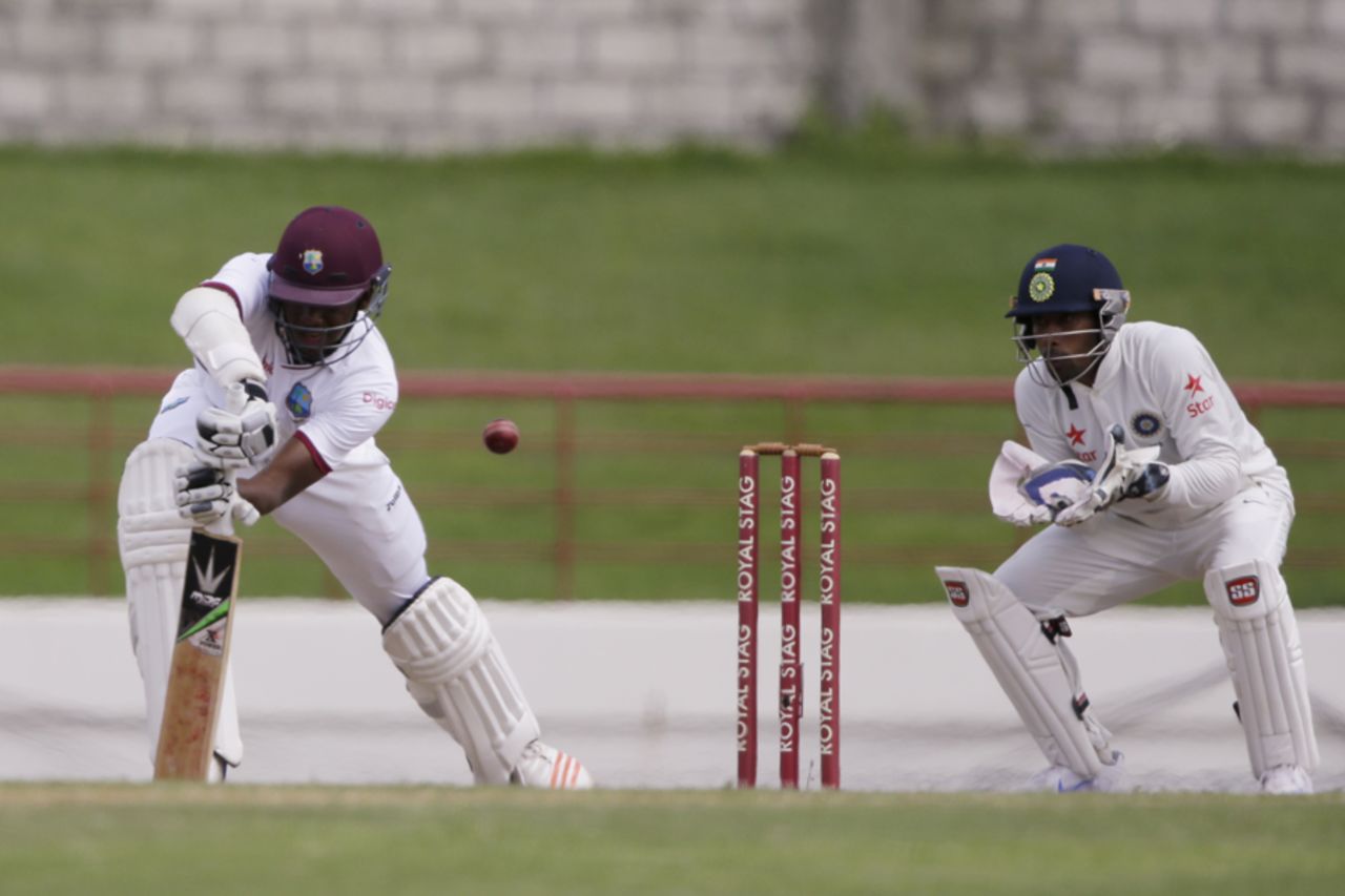 Miguel Cummins edges one to Wriddhiman Saha for a 21-ball duck, West Indies v India, 3rd Test, Gros Islet, 4th day, August 12, 2016
