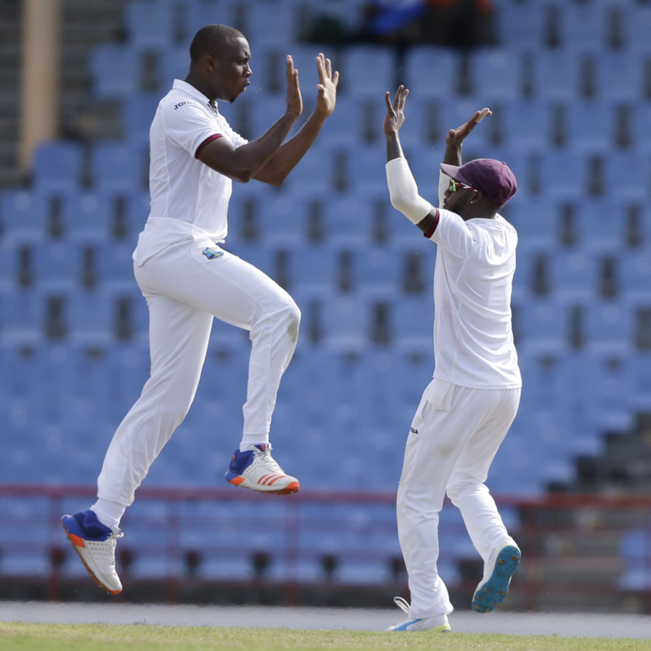 Miguel Cummins is on a high after getting rid of KL Rahul, West Indies v India, 3rd Test, Gros Islet, 4th day, August 12, 2016