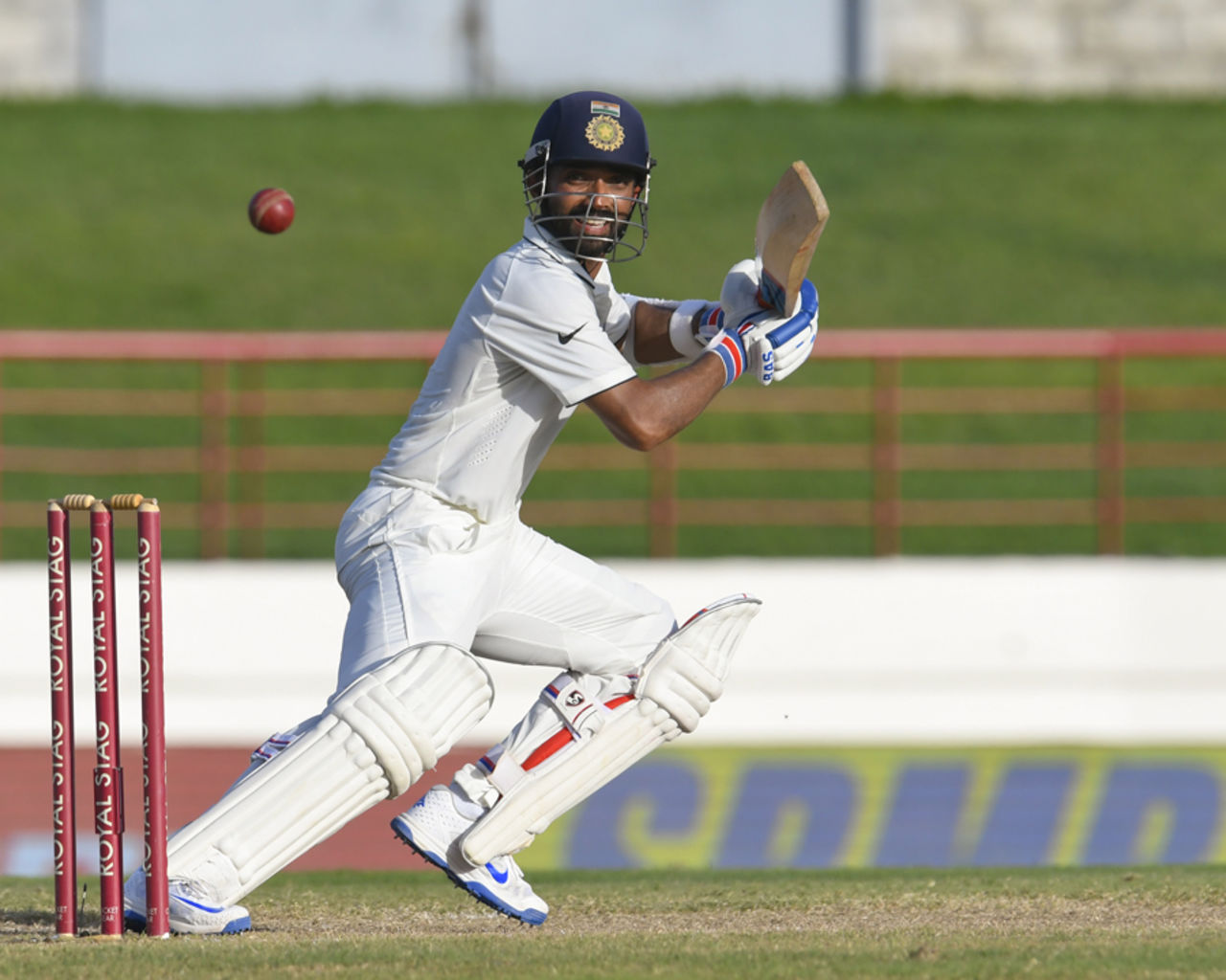 Ajinkya Rahane carves a boundary behind square, West Indies v India, 3rd Test, Gros Islet, 4th day, August 12, 2016
