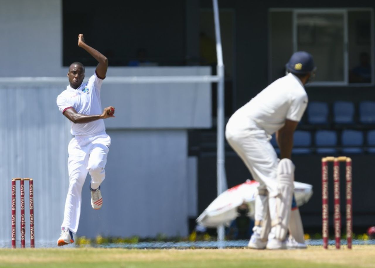 Miguel Cummins returned figures of 6 for 48 on the fifth morning, West Indies v India, 3rd Test, Gros Islet, 5th day, August 13, 2016